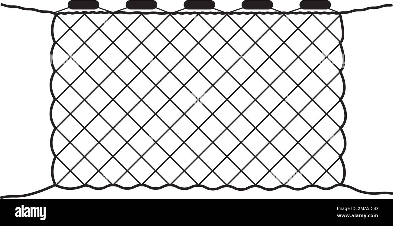 modèle d'illustration vectorielle d'icône de filet de pêche Illustration de Vecteur