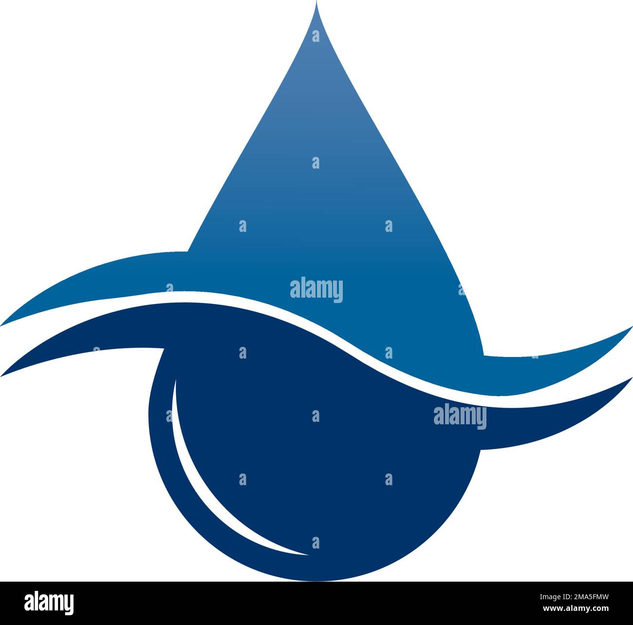 Modèle d'illustration vectoriel du logo Water Drop Illustration de Vecteur