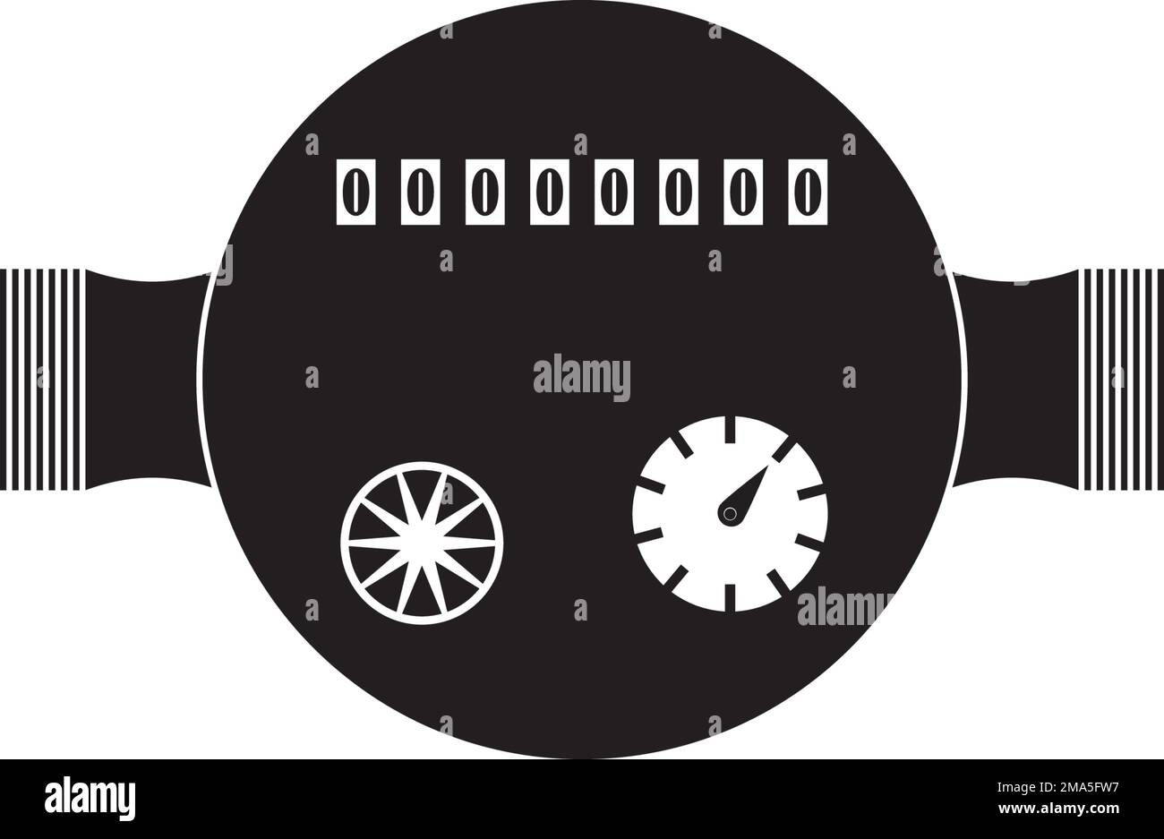 icône du compteur d'eau. modèle de logo d'illustration vectorielle. Illustration de Vecteur