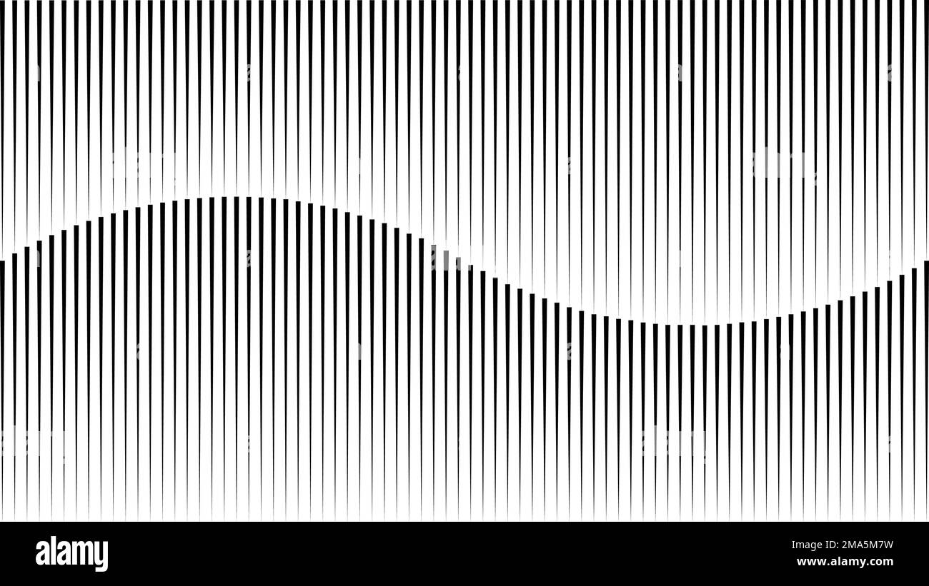 Ligne verticale illusion vague, motif fluide, arrière-plan optique abstrait Illustration de Vecteur