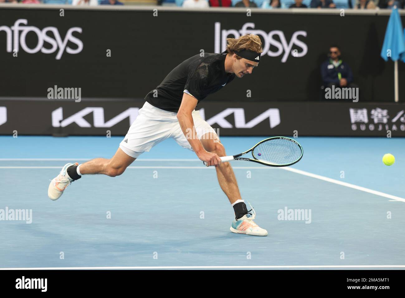 Melbourne, Australie, 19th janvier 2023. Alexander Zverev est en action à l'Open de tennis australien Grand Chelem à Melbourne Park. Crédit photo: Frank Molter/Alamy Live News Banque D'Images