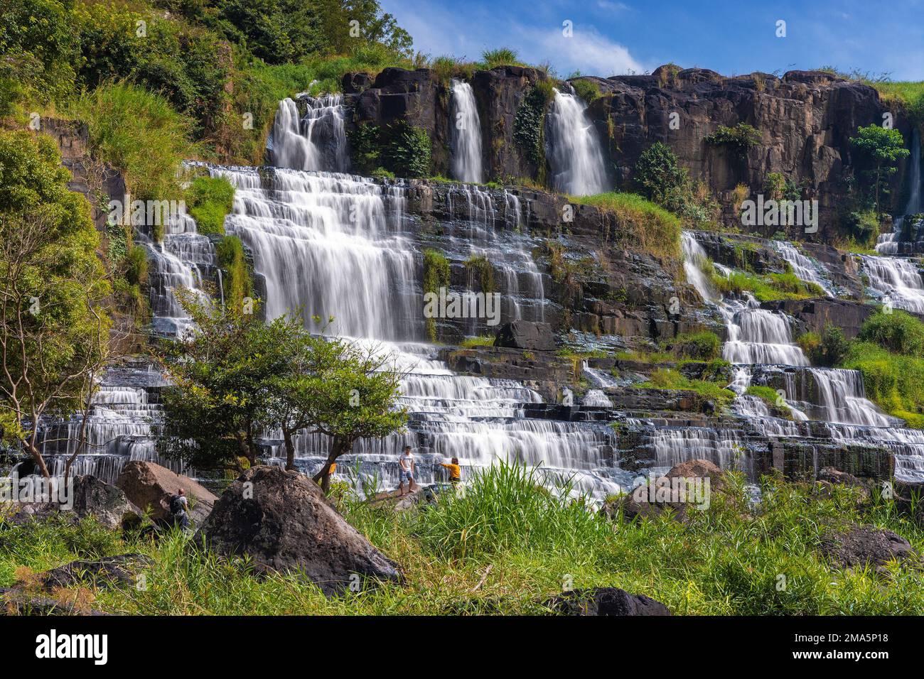 La cascade de Pongour dans les zones rurales du Vietnam Banque D'Images