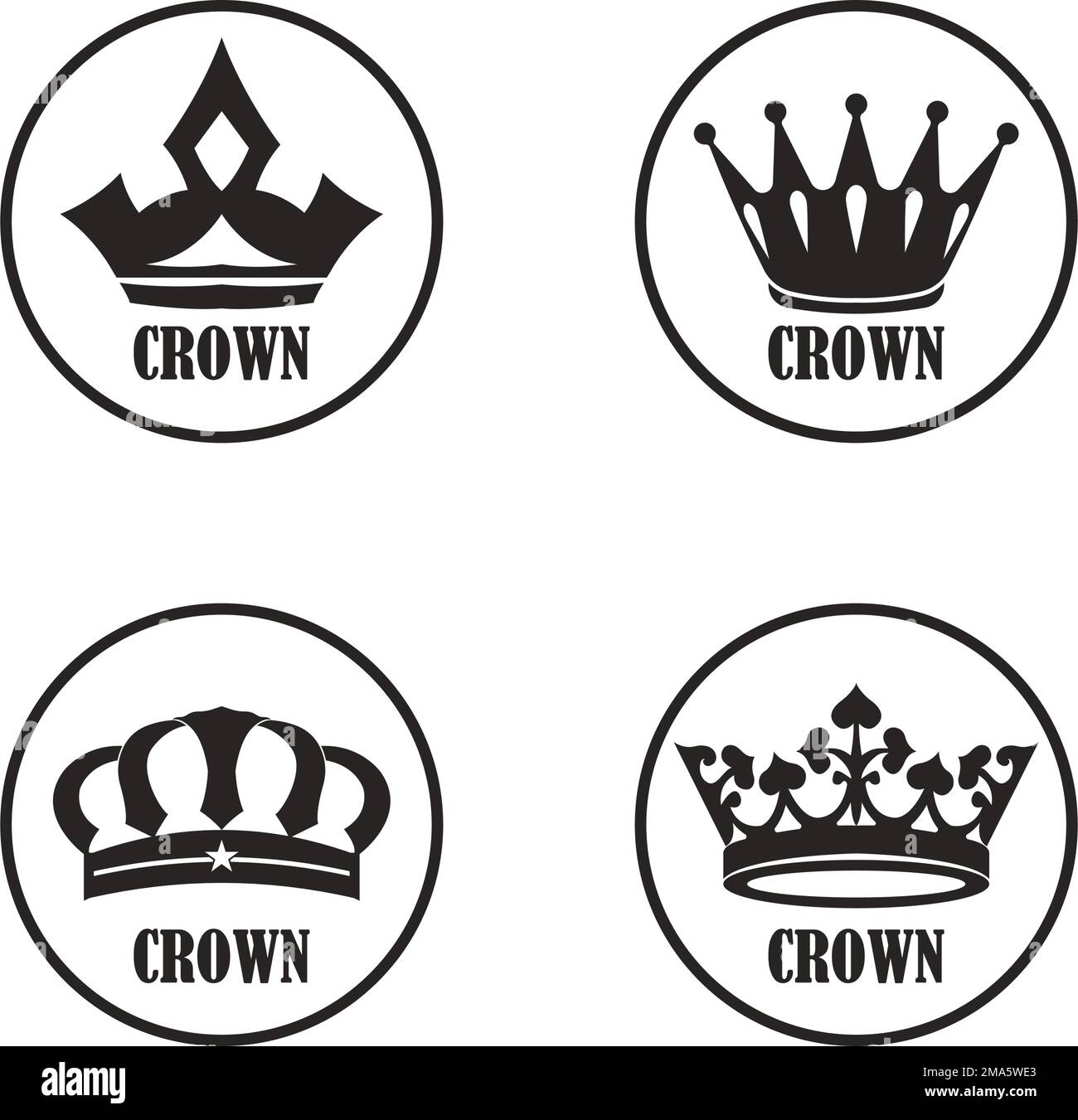 Modèle d'illustration vectoriel du logo Crown Illustration de Vecteur