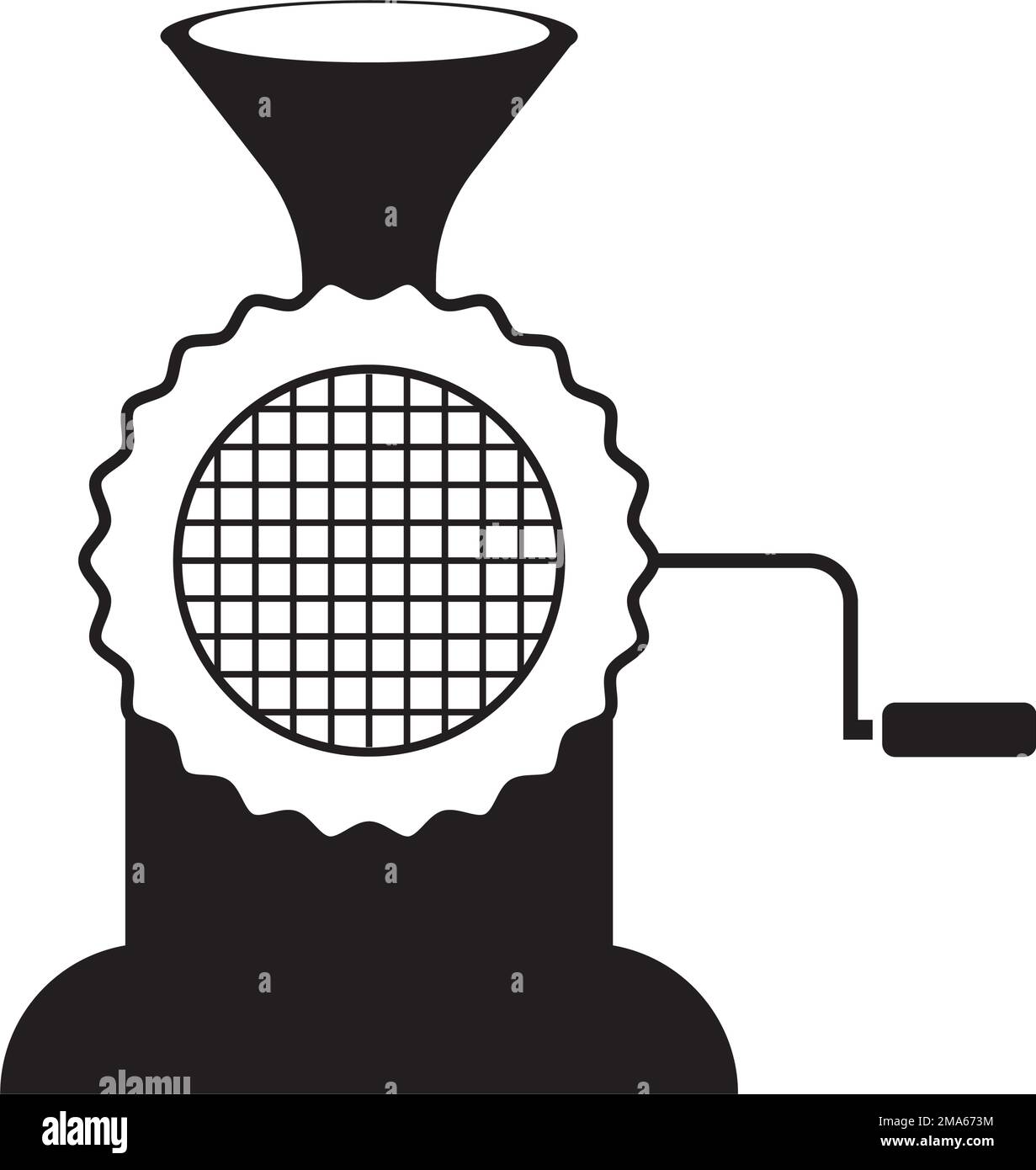 dessin de symbole d'illustration de l'icône du moulin à viande Illustration de Vecteur