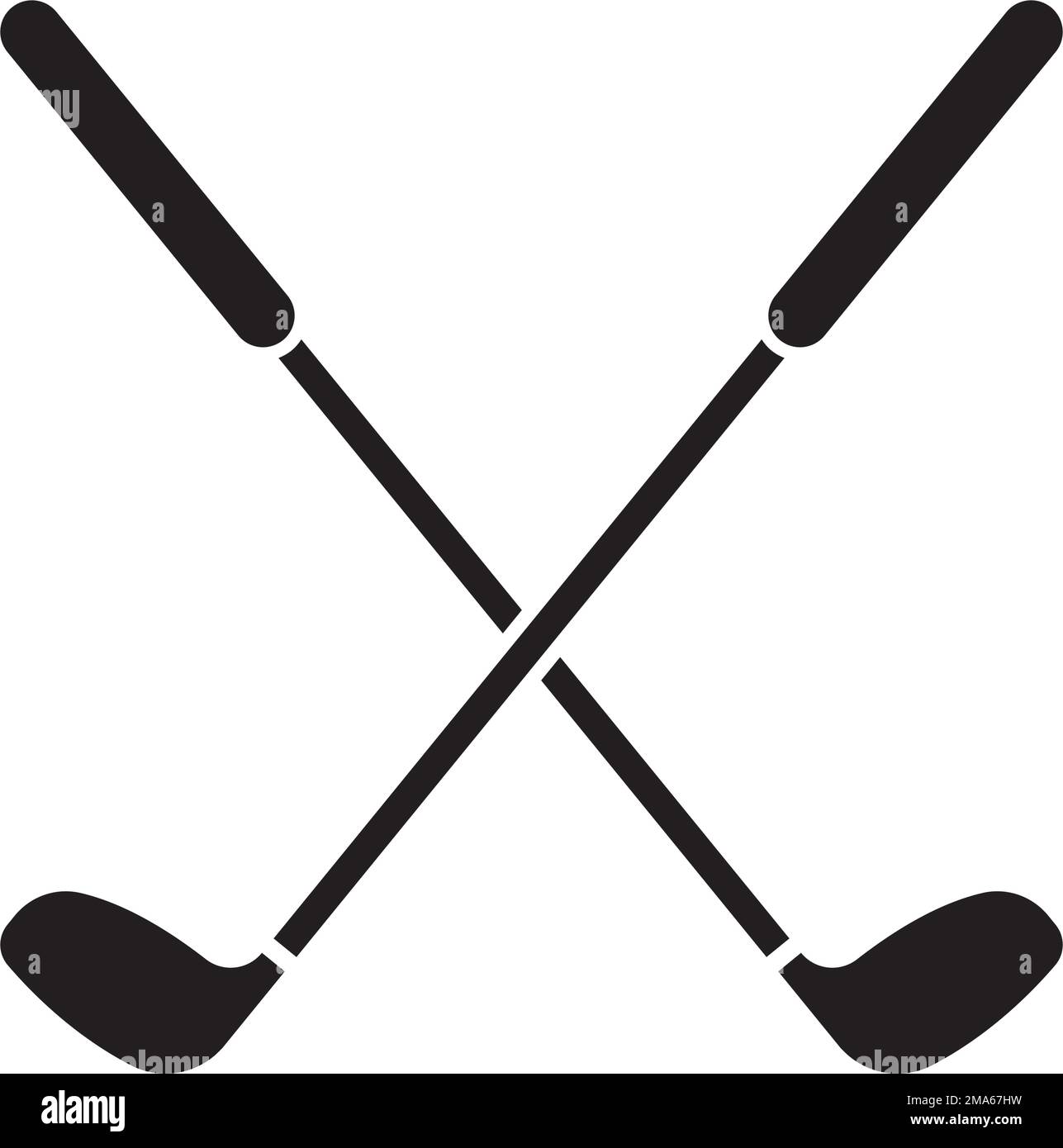 Modèle de logo d'illustration vectorielle d'icône de golf Illustration de Vecteur