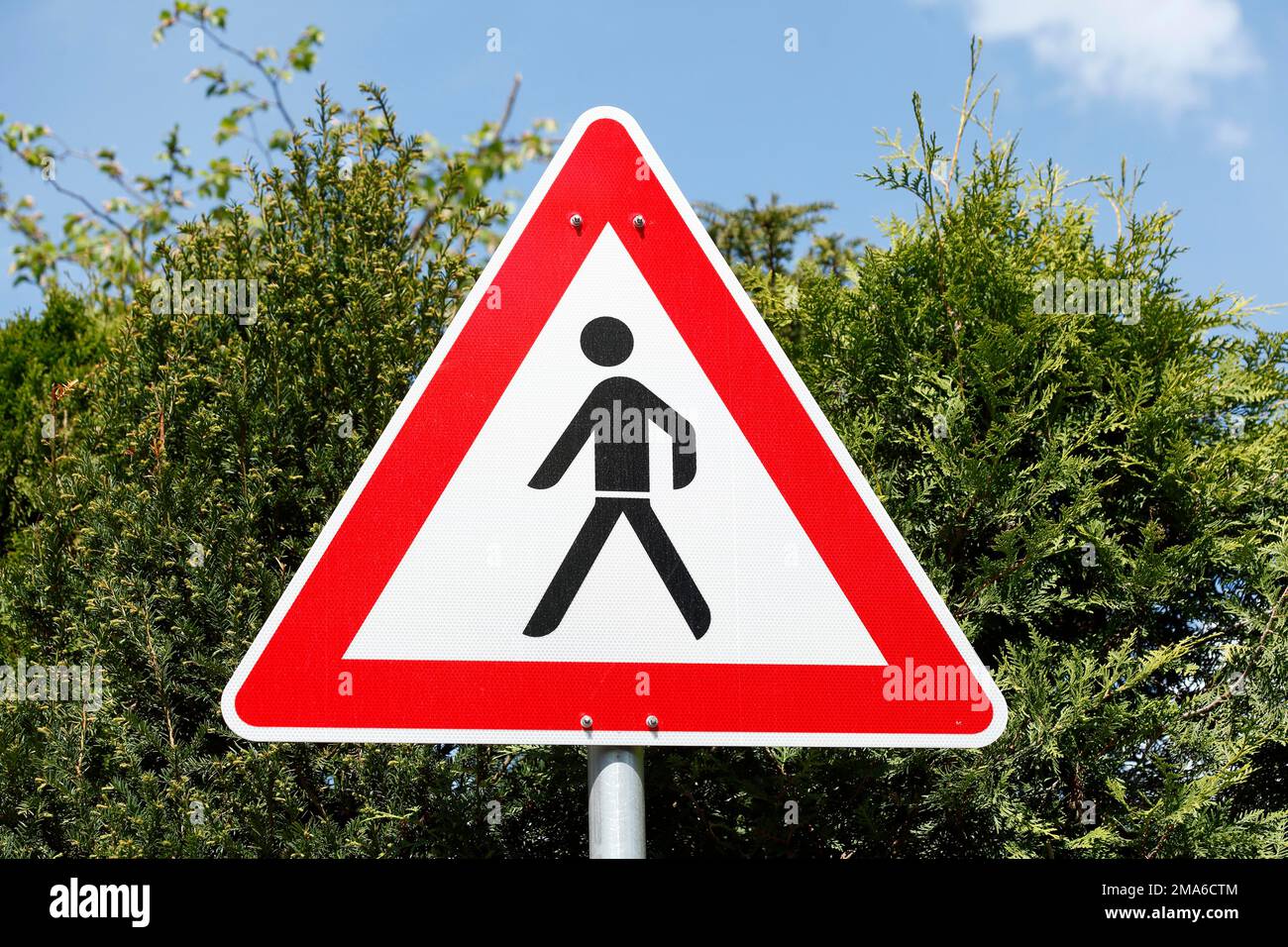 Passage de signalisation interdit pour les piétons, Allemagne Banque D'Images