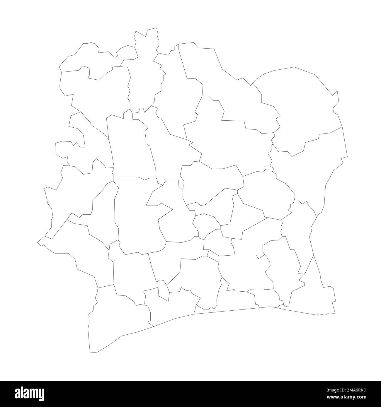 Carte de la cote divoire Banque d'images noir et blanc Alamy