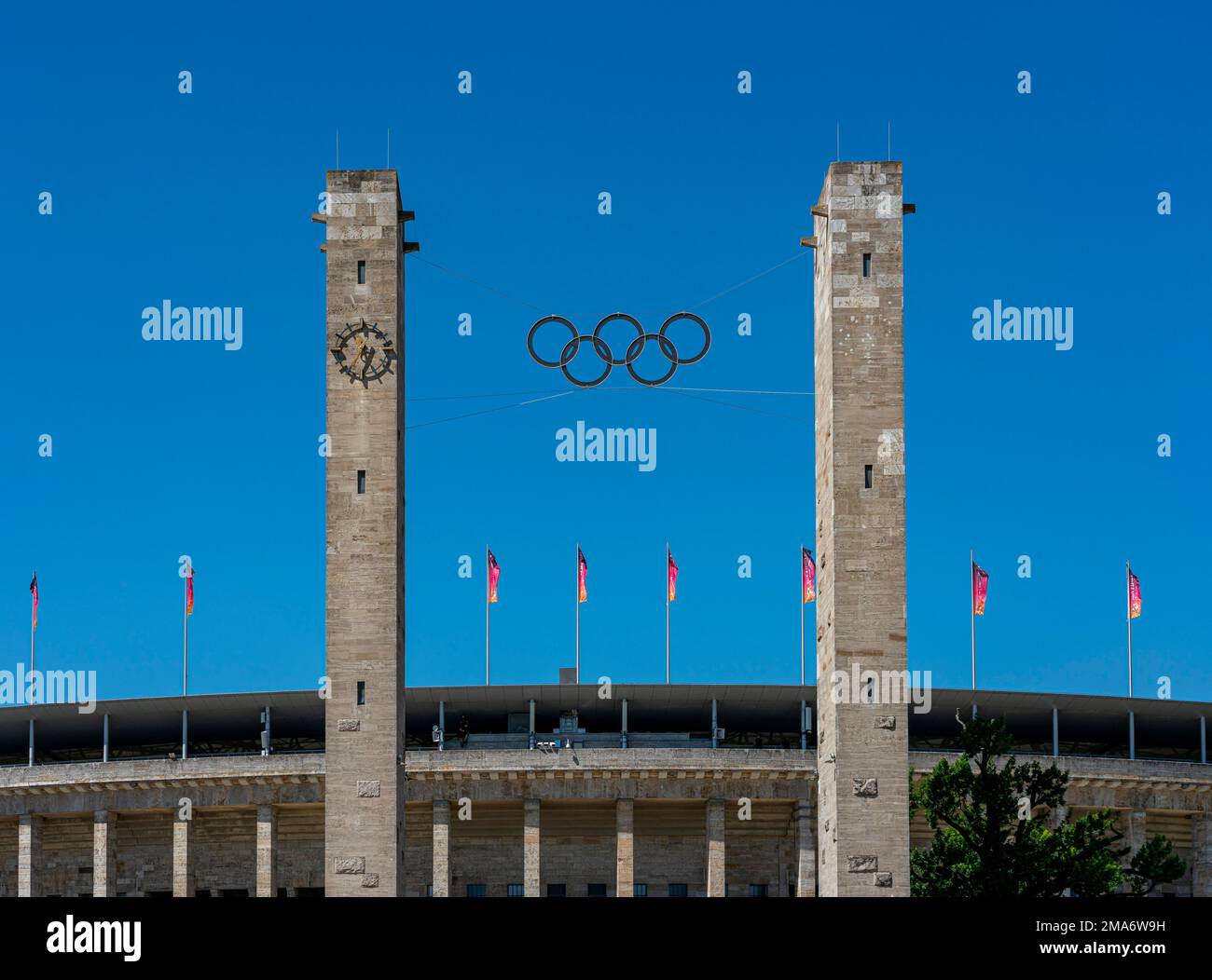 Olympiastadion Berlin, préparation de l'événement final 2022 dans la métropole sportive de Berlin, Allemagne Banque D'Images