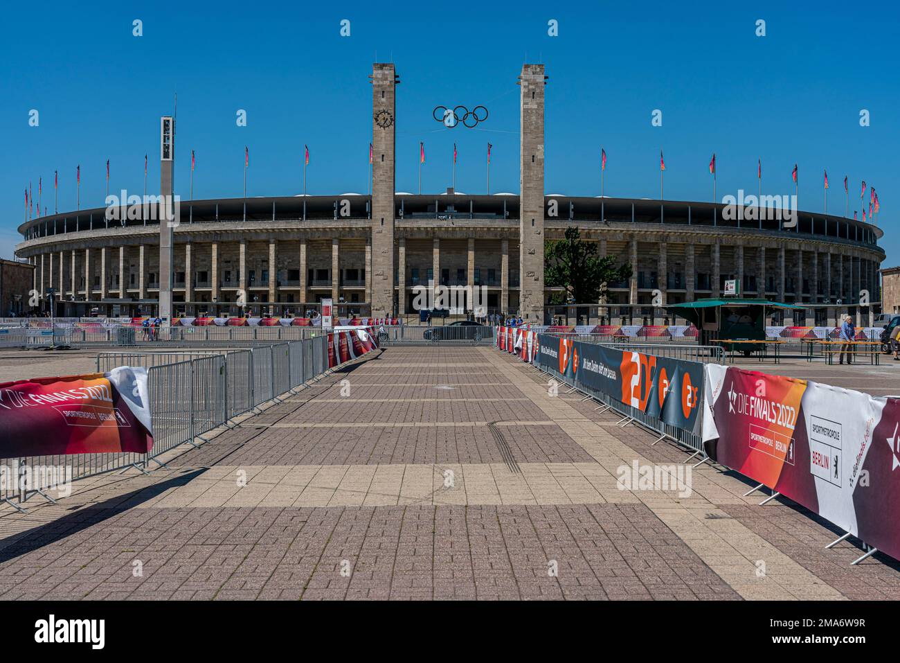 Olympiastadion Berlin, préparation de l'événement final 2022 dans la métropole sportive de Berlin, Allemagne Banque D'Images