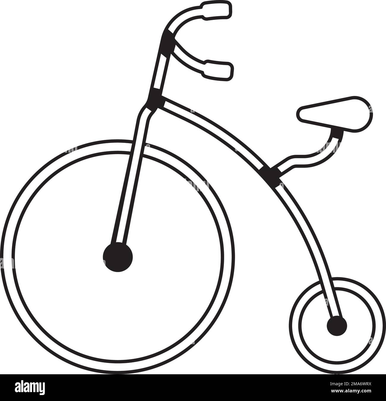 motif symbole d'illustration vectoriel d'icône de vélo de cirque Illustration de Vecteur