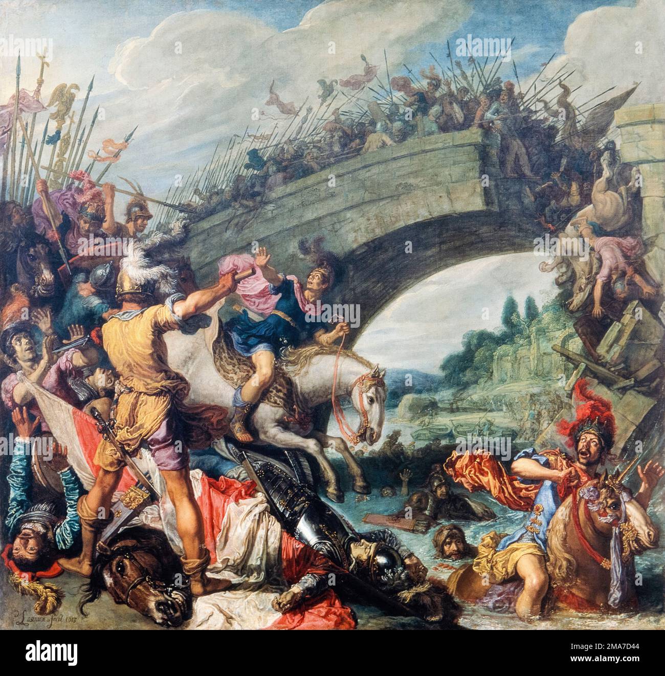 Bataille entre constantine et maxentius Banque de photographies et d