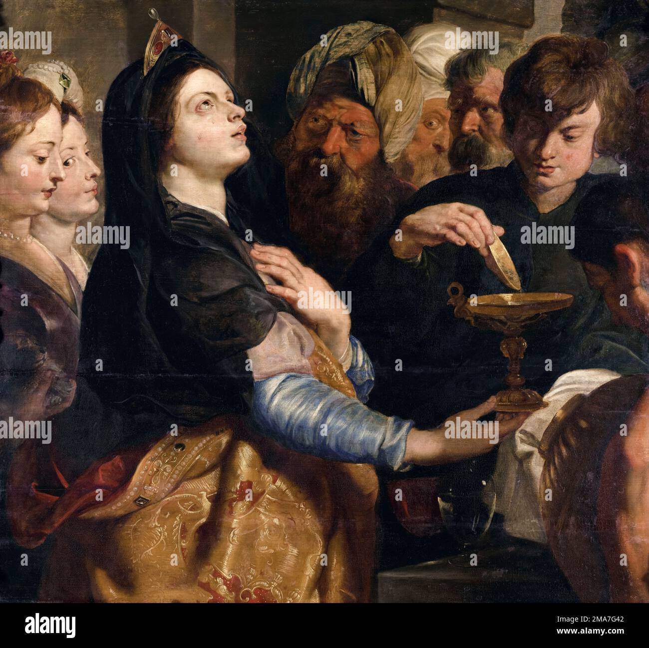 Peter Paul Rubens, dévotion d'Artemisia, peinture à l'huile sur bois, 1615-1616 Banque D'Images