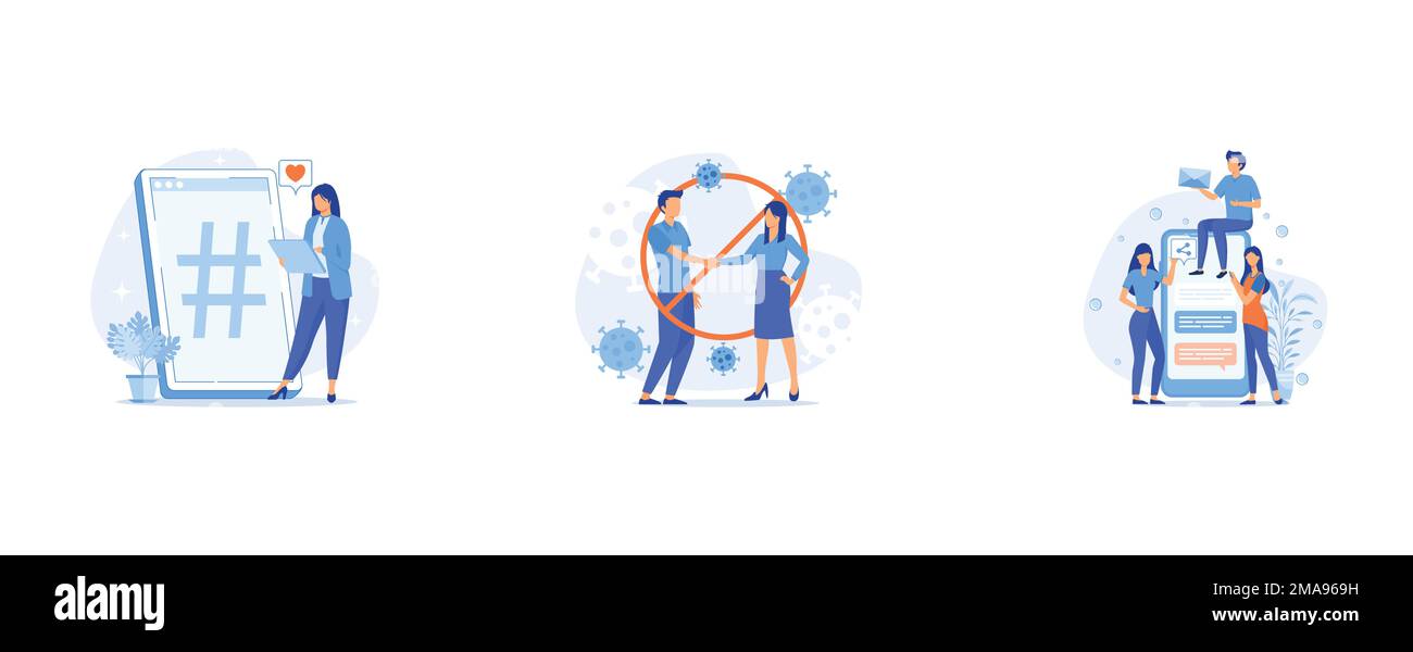 Cross-posting résumé concept , faire votre partie résumé concept , Millennials résumé concept, définir un vecteur plat illustration moderne Illustration de Vecteur