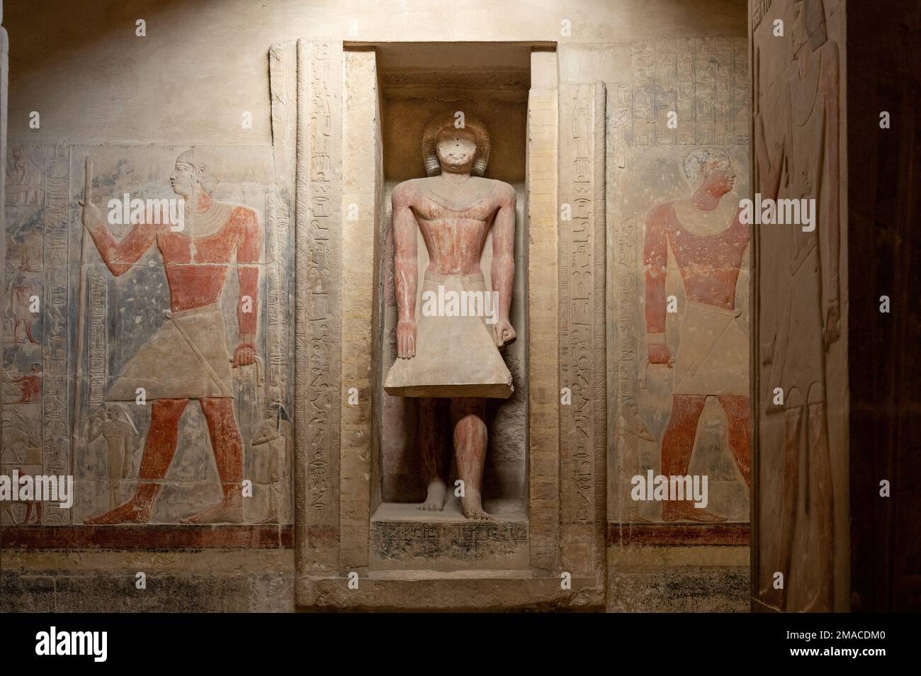 Statue de Mereruka, Saqqara, le Caire, Egypte Banque D'Images