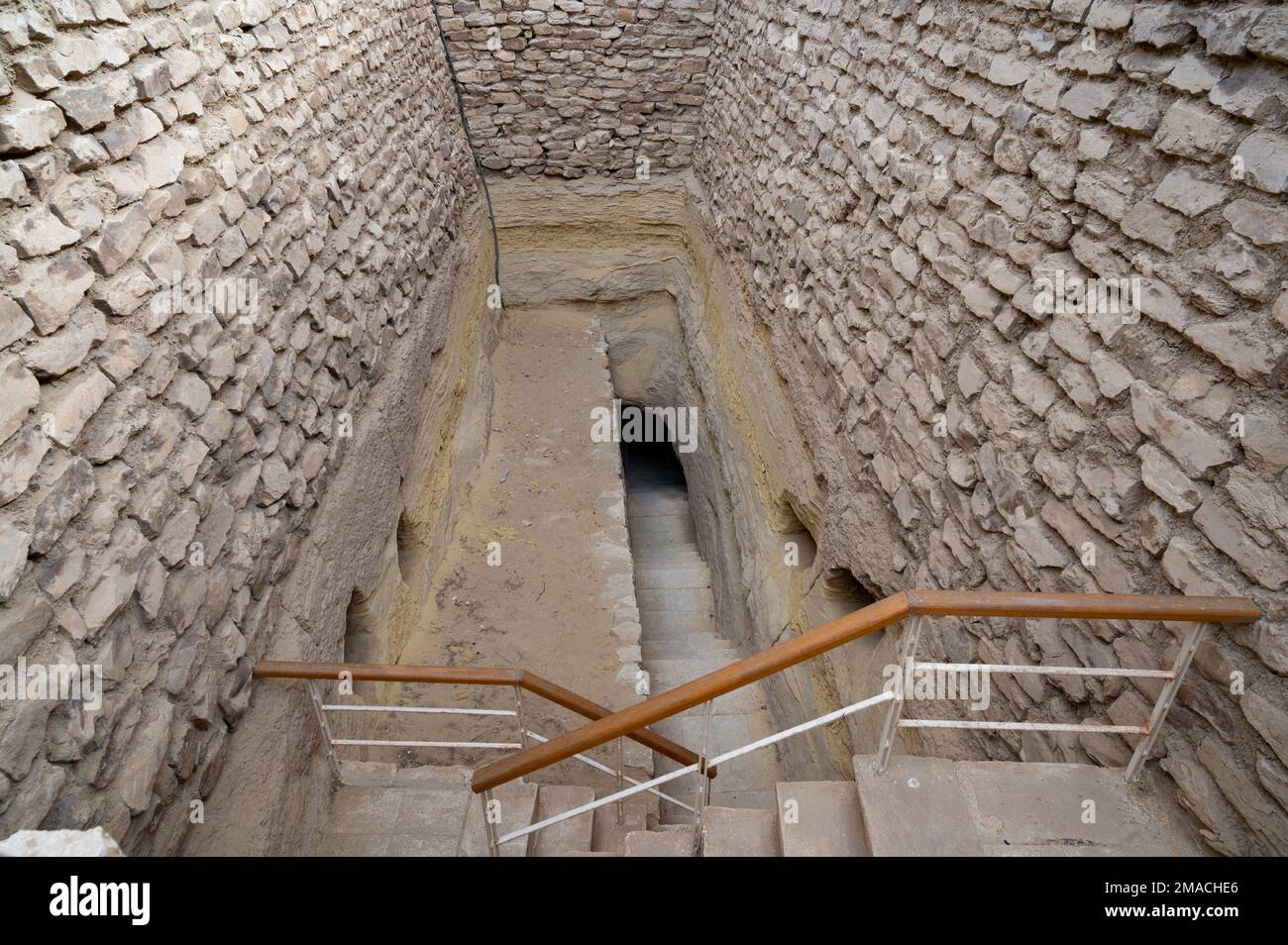 Entrée à la tombe du Sud à Djoser, Saqqara, le Caire Banque D'Images