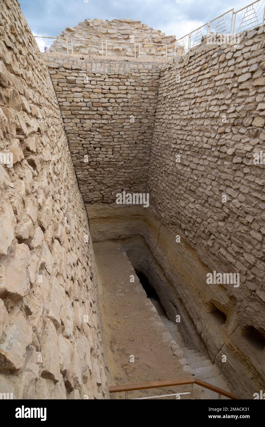 Entrée à la tombe du Sud à Djoser, Saqqara, le Caire Banque D'Images