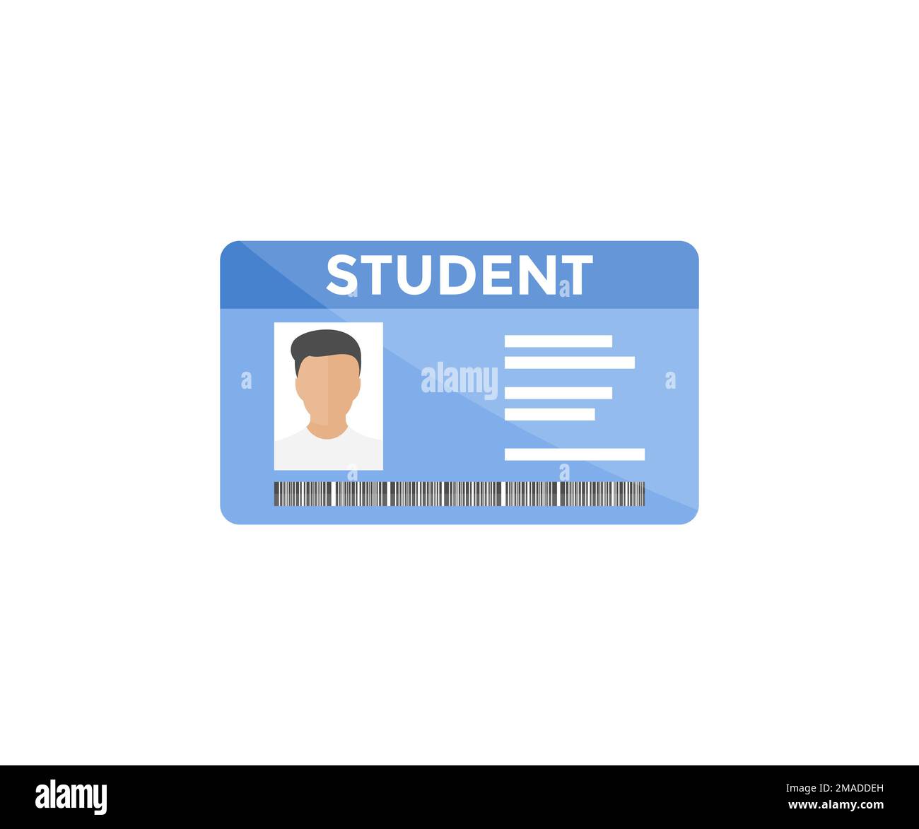 Carte d'étudiant, logo de confirmation d'identité. Carte d'identité de l'université, de l'école et de l'université. Sécurité, conception de vecteur de concept d'identification. Illustration de Vecteur
