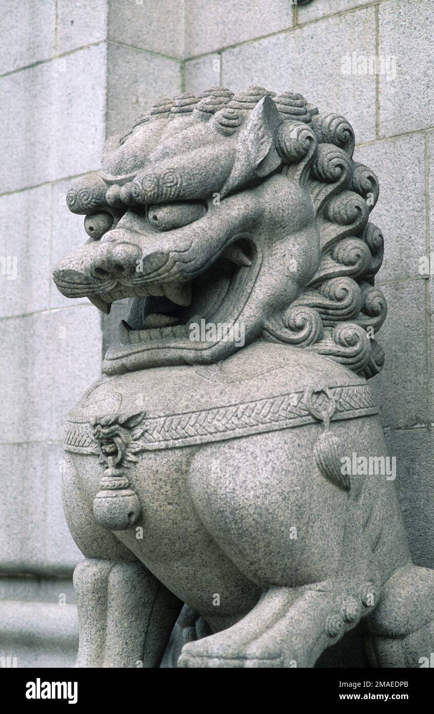 Sculpture Bronze - Lion Chinois Asiatique - Objet De Vitrine Collection