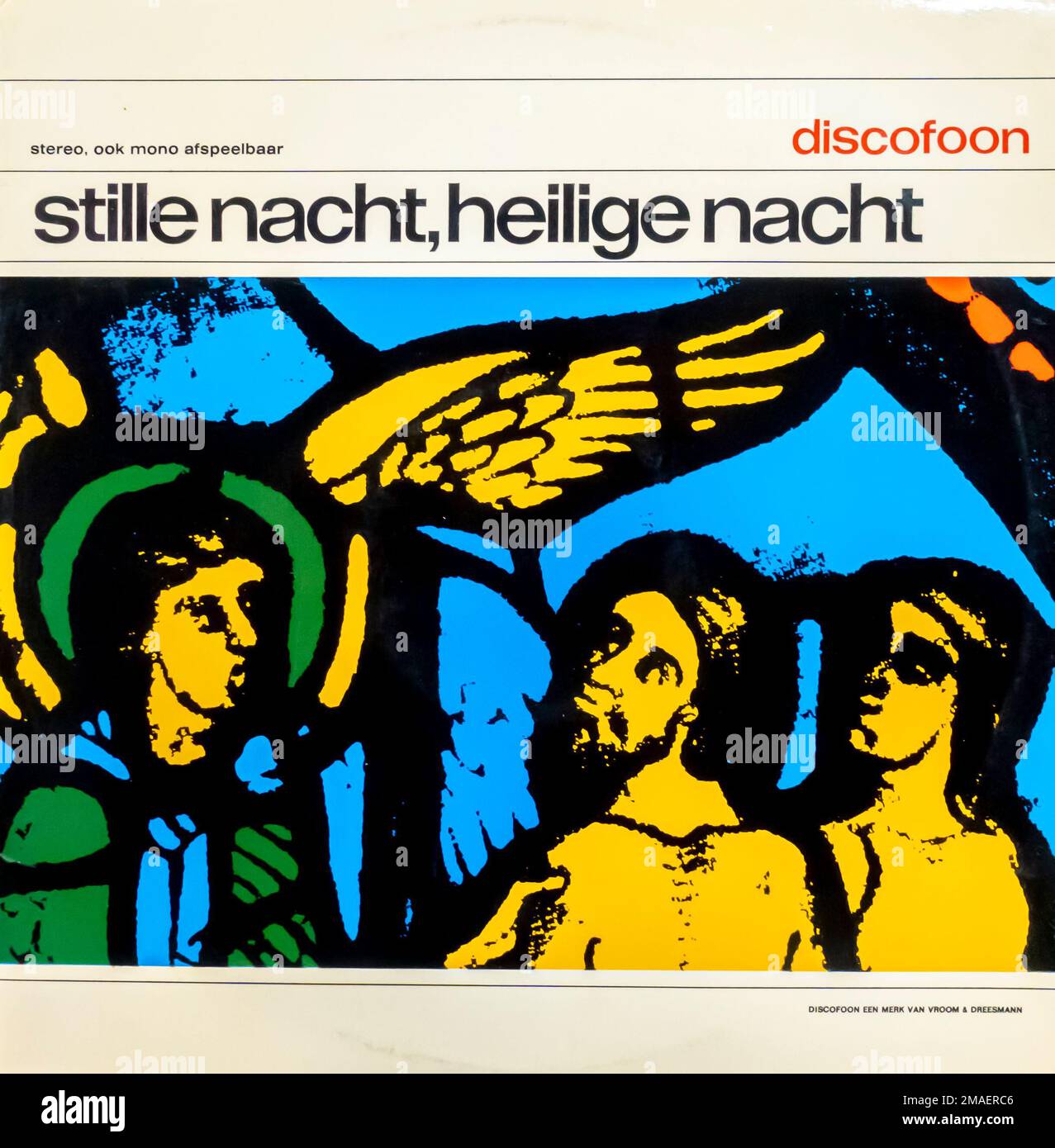 Stille Nacht Heilige Nacht album Cover Discofoon Vinyl, LP pays: Pays-Bas. Couverture . Classique, Folk, World et Country Banque D'Images