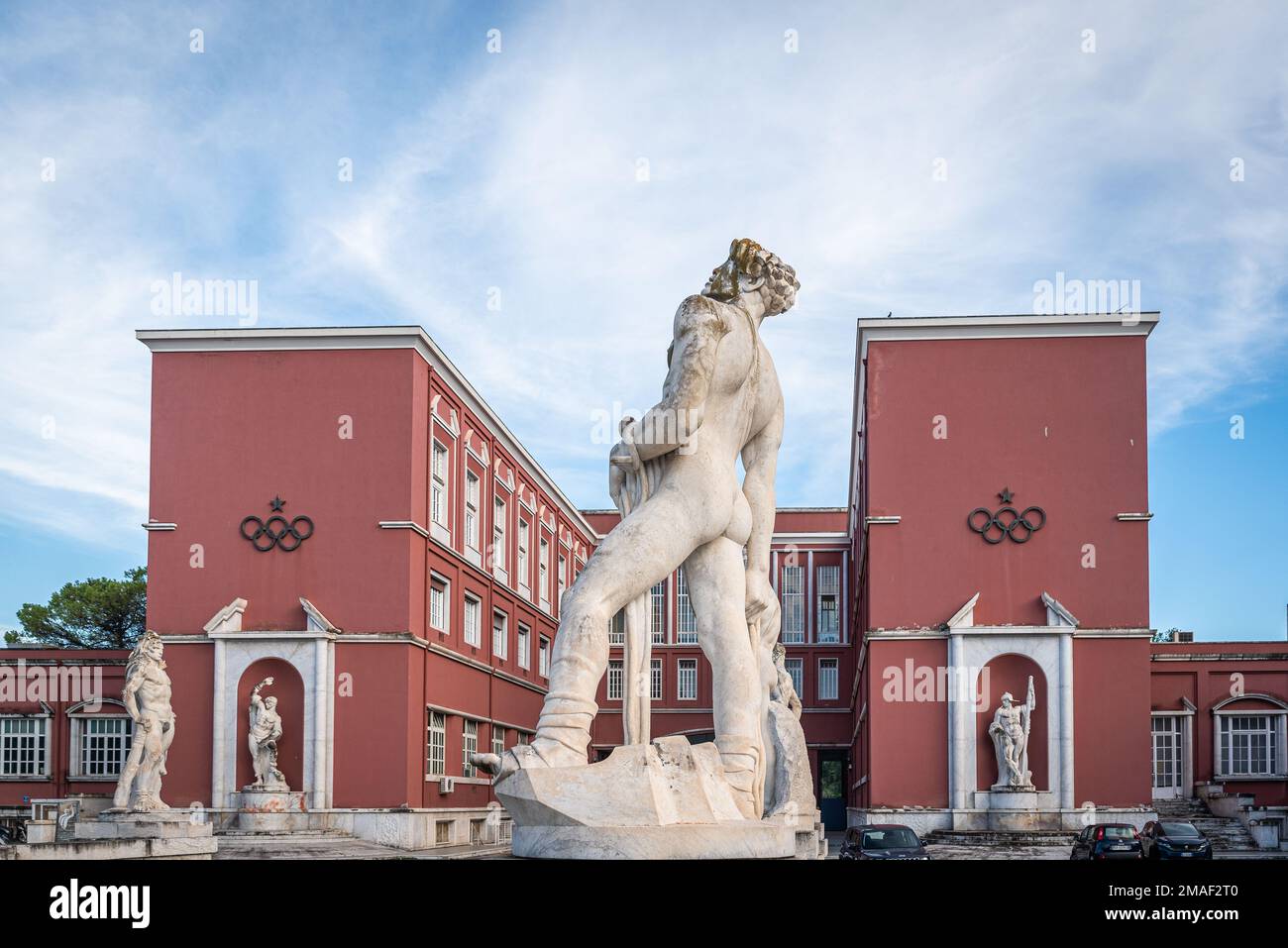 Le complexe du stade olympique, appelé Foro Italo, à Rome, en Italie. Banque D'Images