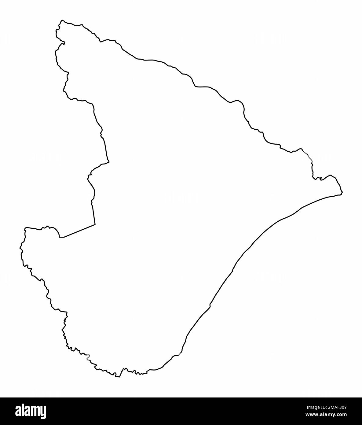 Carte de l'État de Sergipe isolée sur fond blanc, Brésil Illustration de Vecteur