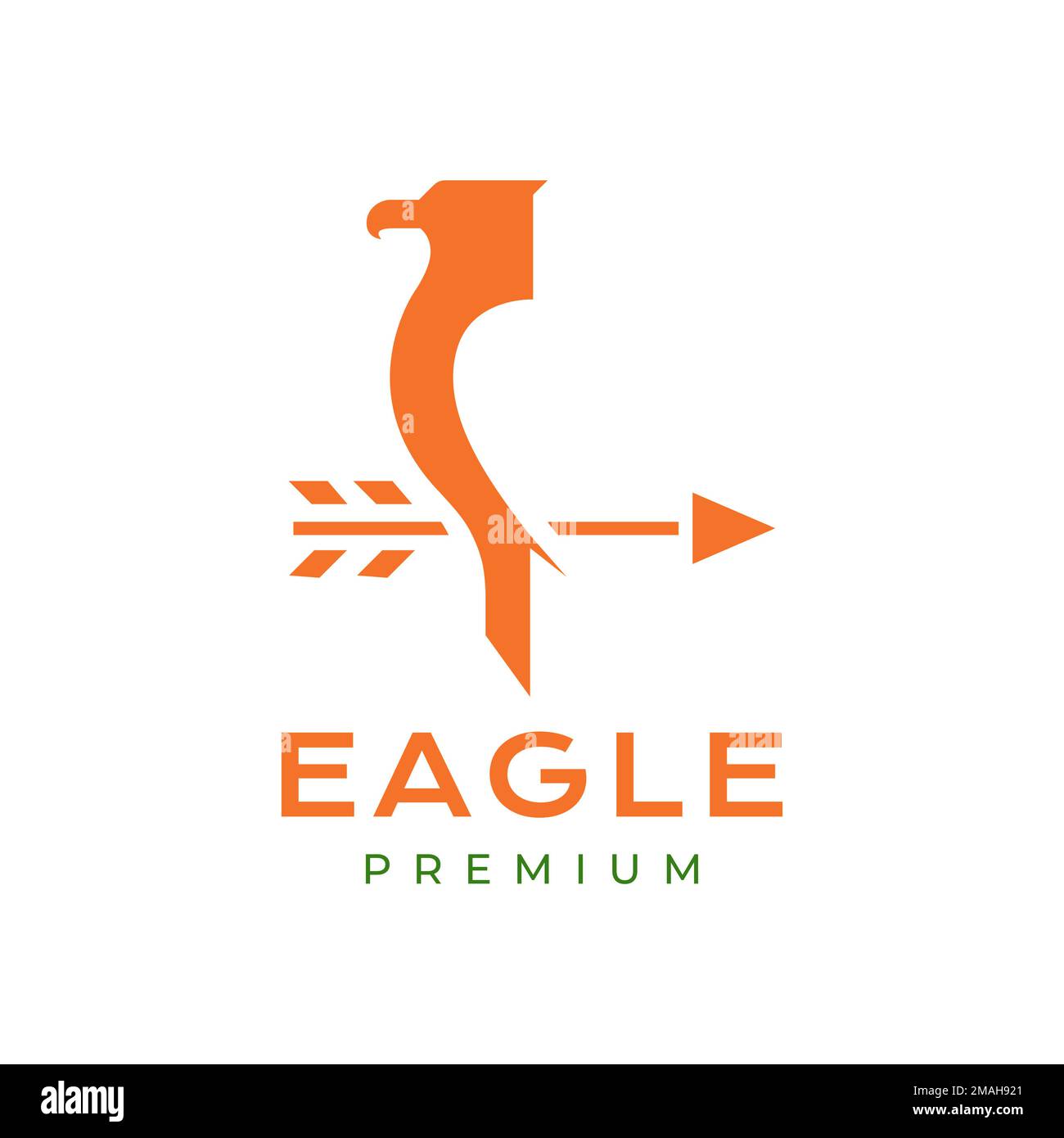eagle flèches perchées foyer logo chasse design vecteur icône modèle d'illustration Illustration de Vecteur
