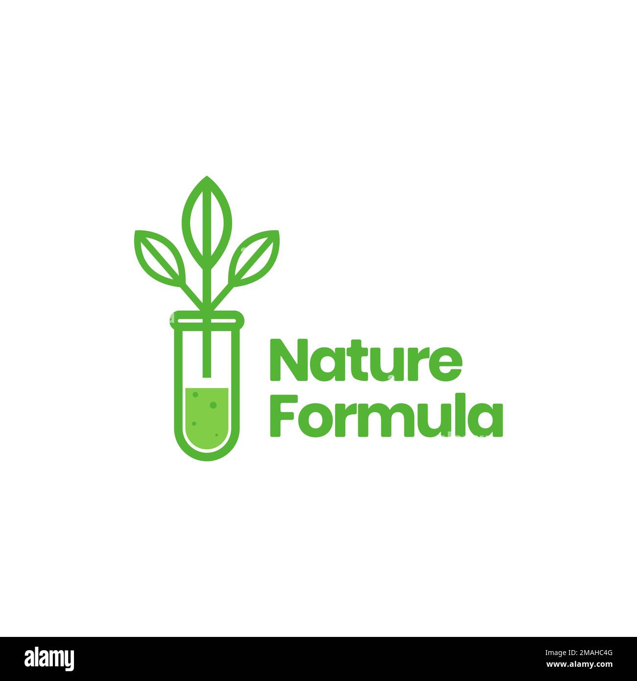 laboratoire laboratoire verre avec plante pousser vert formule nature logo design vecteur icône modèle d'illustration Illustration de Vecteur