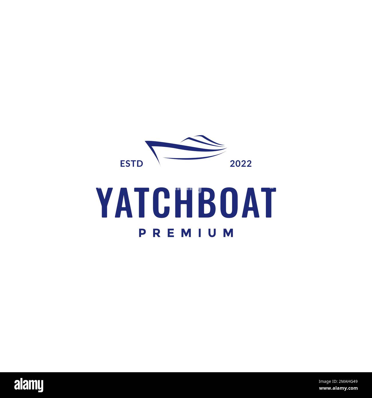 yacht océan bateau voile isolé moderne logo design vecteur icône modèle d'illustration Illustration de Vecteur