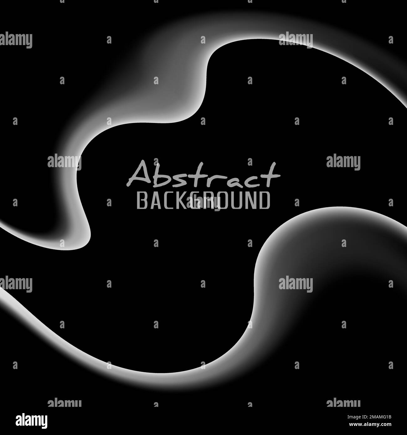 Arrière-plan noir abstrait avec de fines lignes blanches courbes. Motif graphique vectoriel simple Illustration de Vecteur