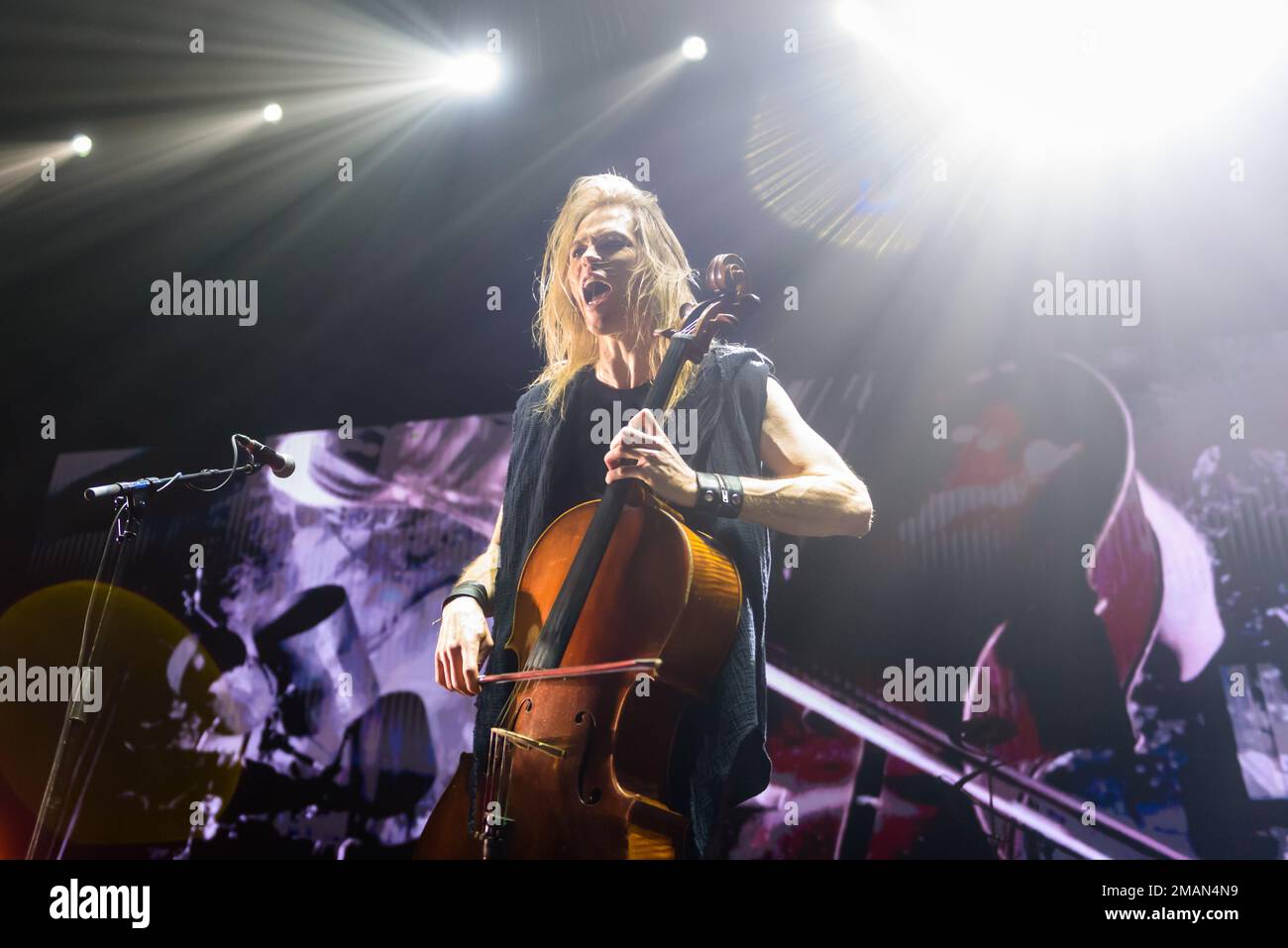 RIGA, LETTONIE. 19th janvier 2023. Concert du groupe finlandais Apocalyptica à l'Arena Riga. Credit: Gints Ivuskans/Alamy Live News Banque D'Images