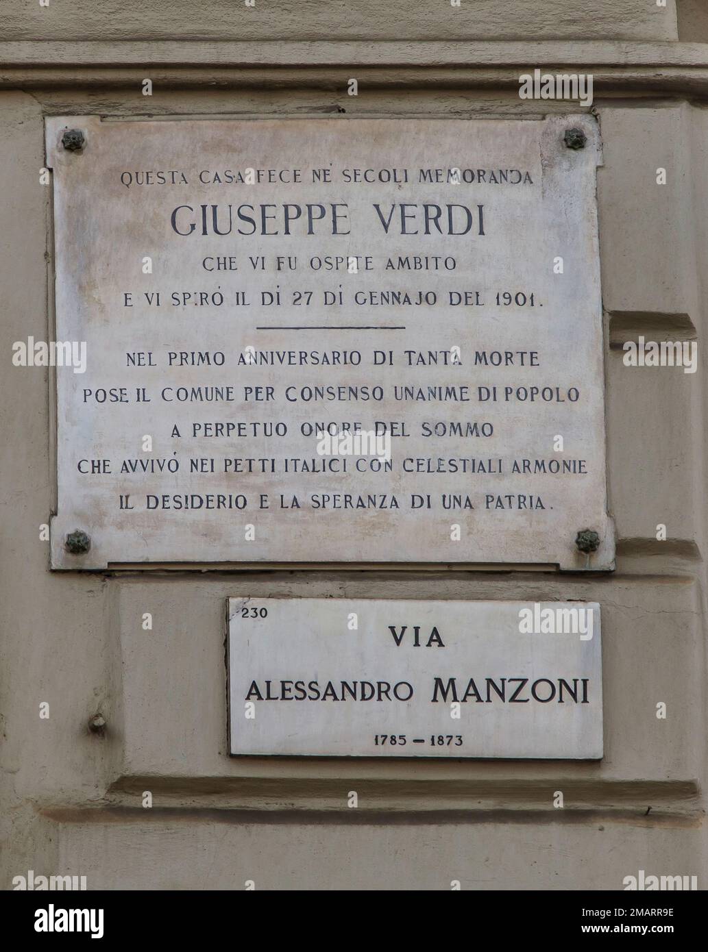 Maison de Verdi, Milan. Banque D'Images