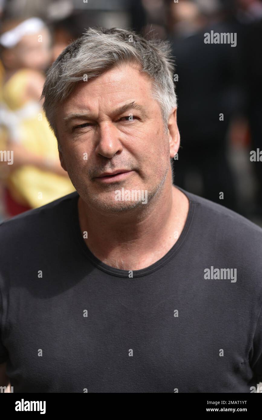 Alec Baldwin visite 'Late Show with David Letterman' - 20 mai 2015 au Ed Sullivan Theatre sur 20 mai 2015 à New York. Banque D'Images