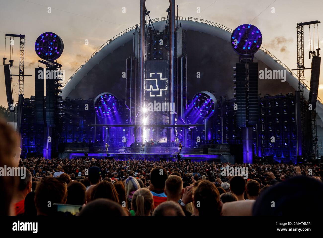 Tallinn, Estonie - 20.07.2022: Concert de Rammstein lors de la tournée mondiale du stade Banque D'Images