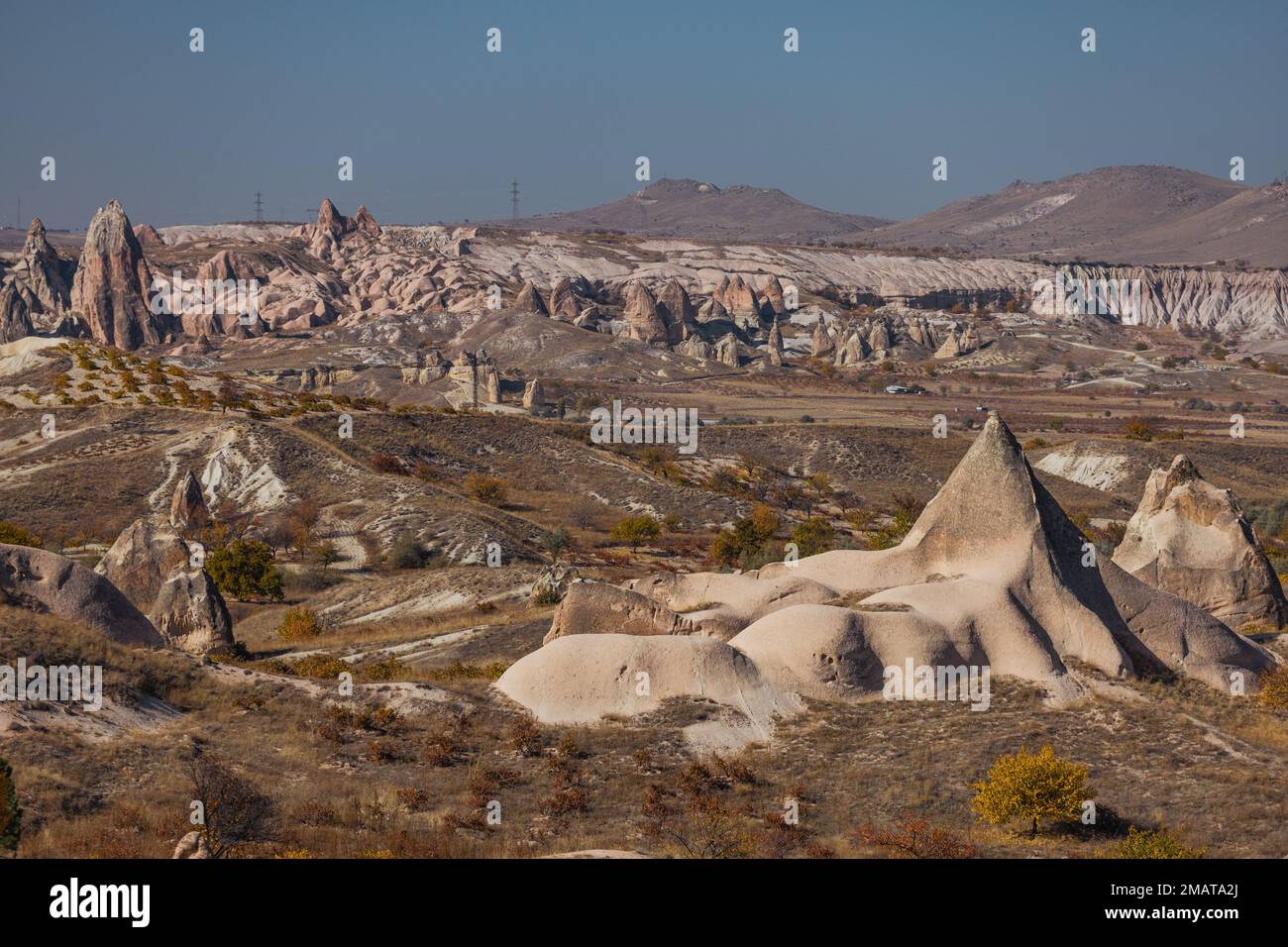 Belles montagnes et belle vallée à Goreme, Cappadoce Banque D'Images