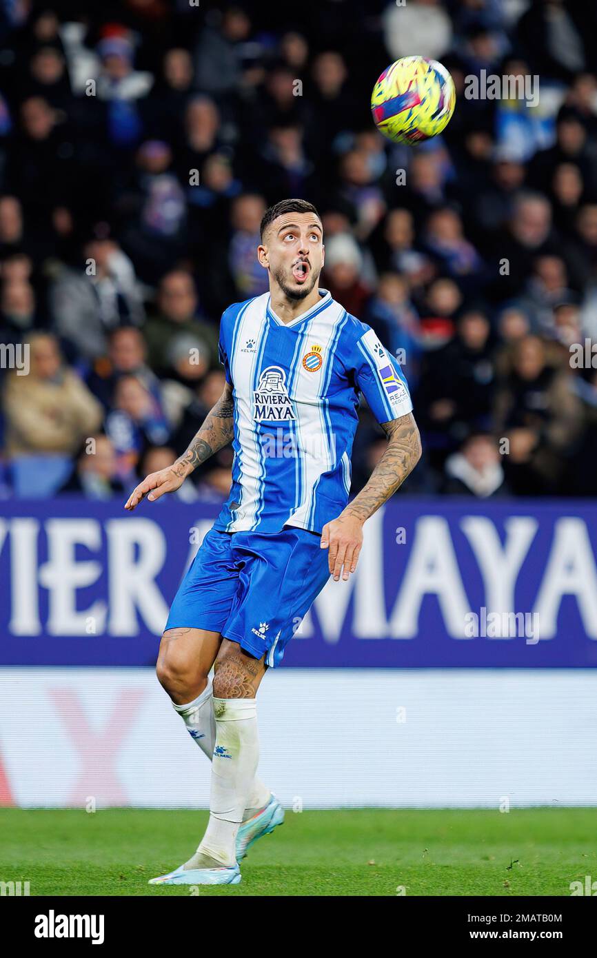 BARCELONE 7 JANVIER Joselu en action au match de LaLiga entre le RCD Espanyol et le FC de