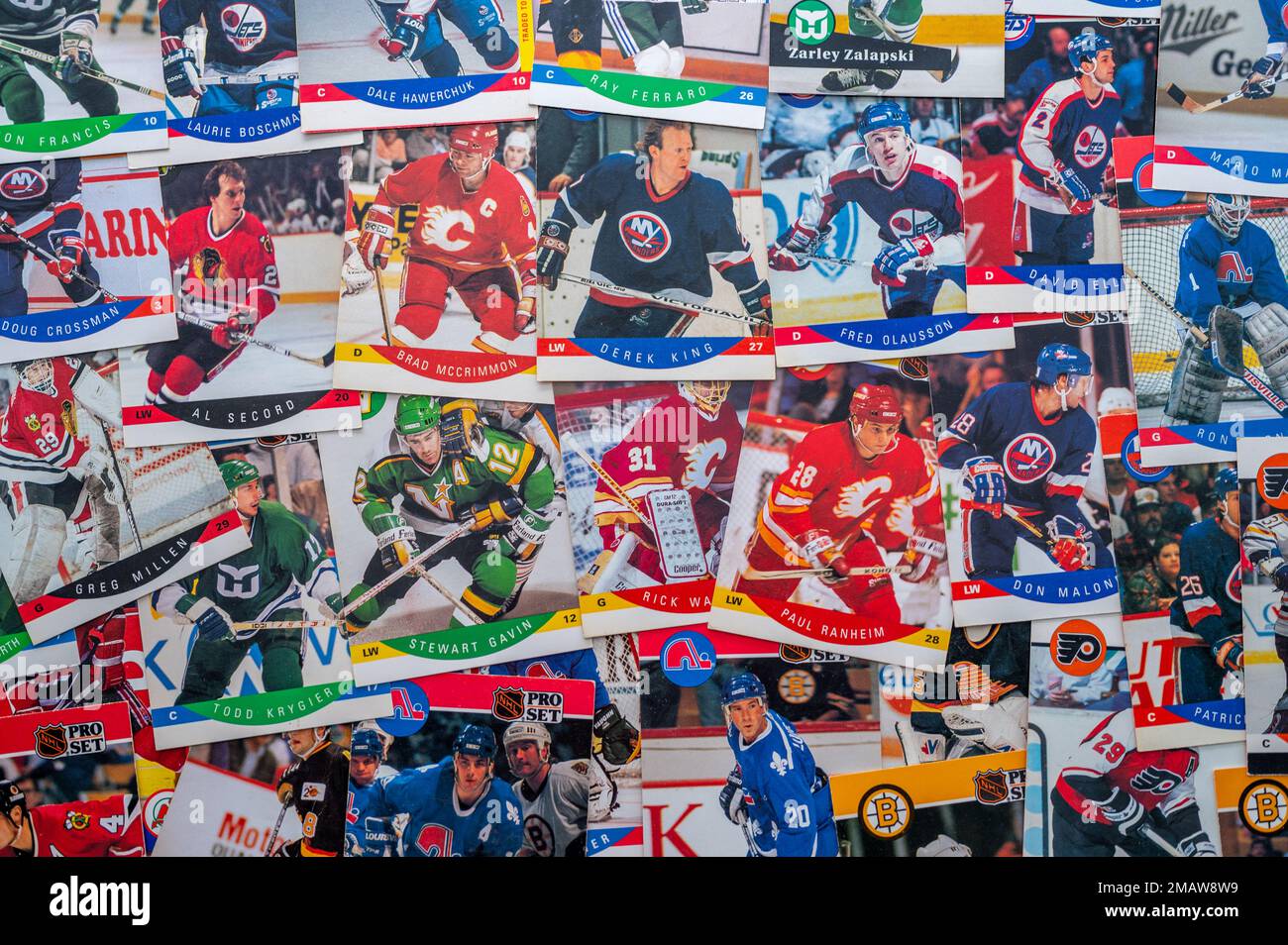 Calgary (Alberta) 12 janvier 2023 cartes de collection de joueurs