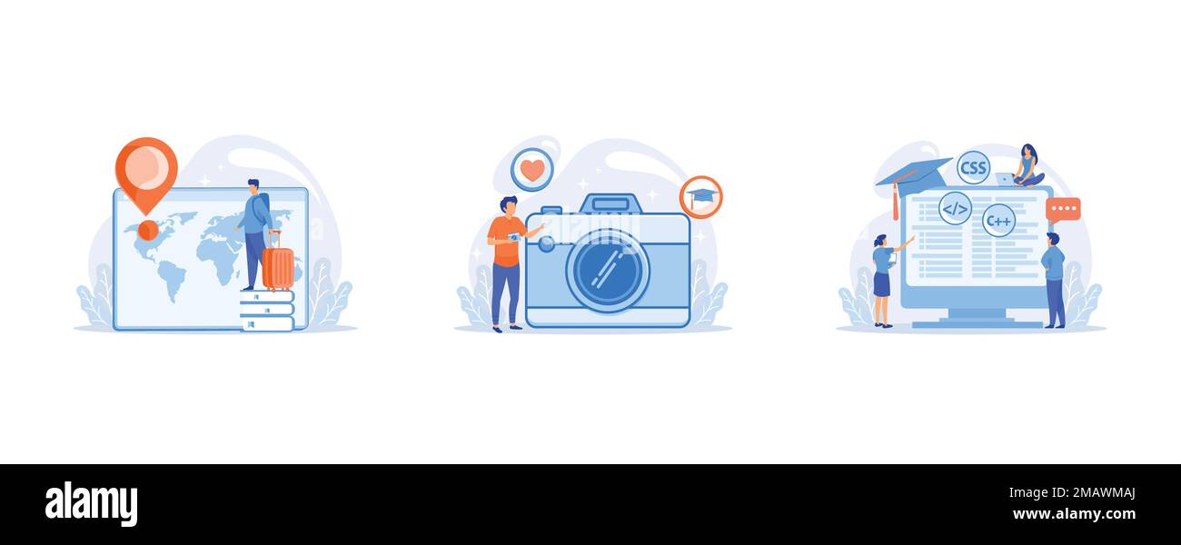 Travail d'équipe cohésif au démarrage, divorce ou querelle d'un couple, violence domestique entre mari et femme, sauver la planète, mettre à plat vecteur moderne Illustration de Vecteur