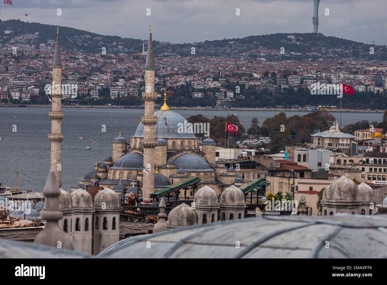 Quartier de Fatih à Istanbul, mosquée d'ehzade ou hzade Camii en Turquie. Banque D'Images