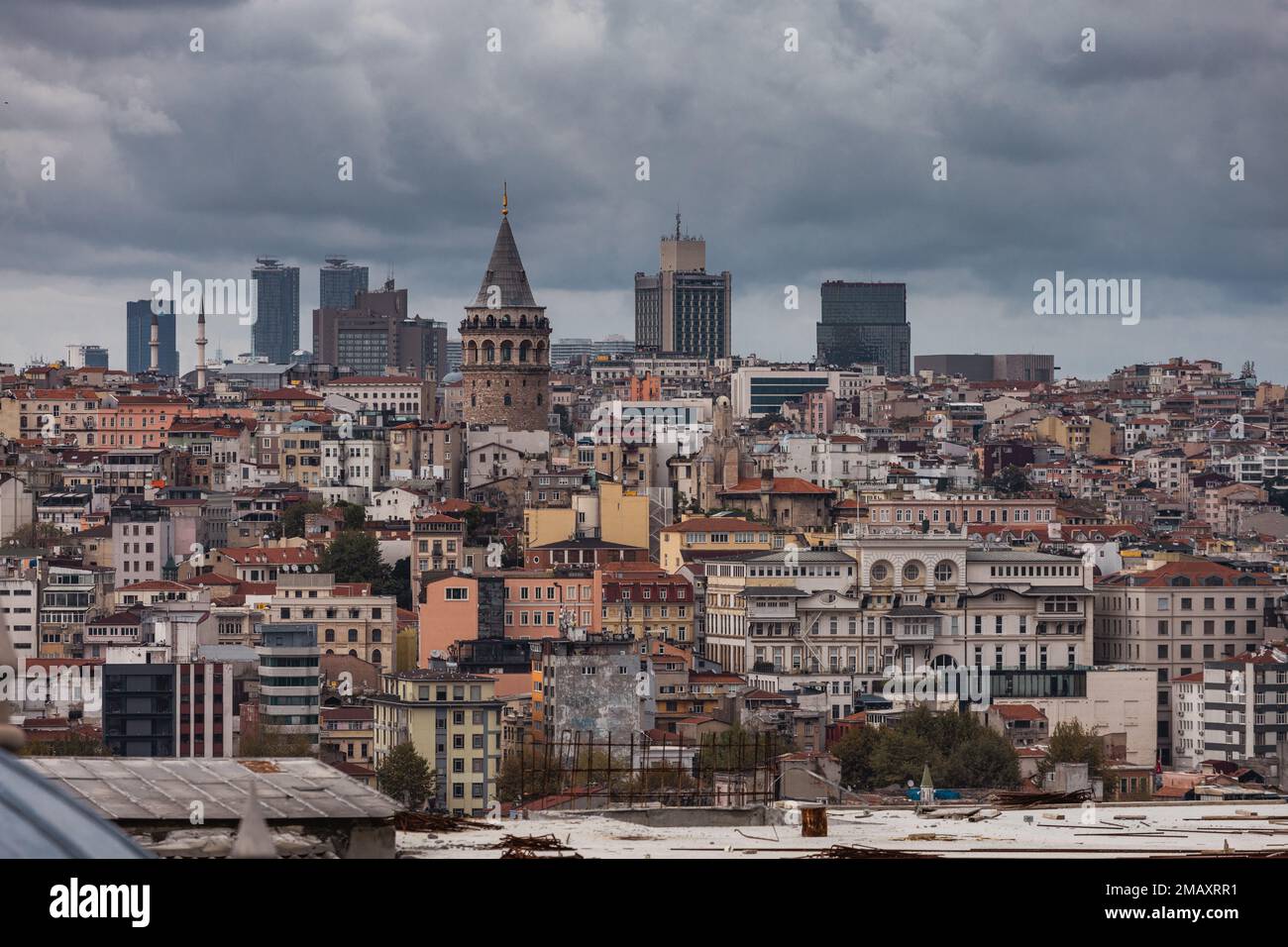 Paysage urbain d'Istanbul.Vieille ville avec des bâtiments colorés.Istanbul Banque D'Images