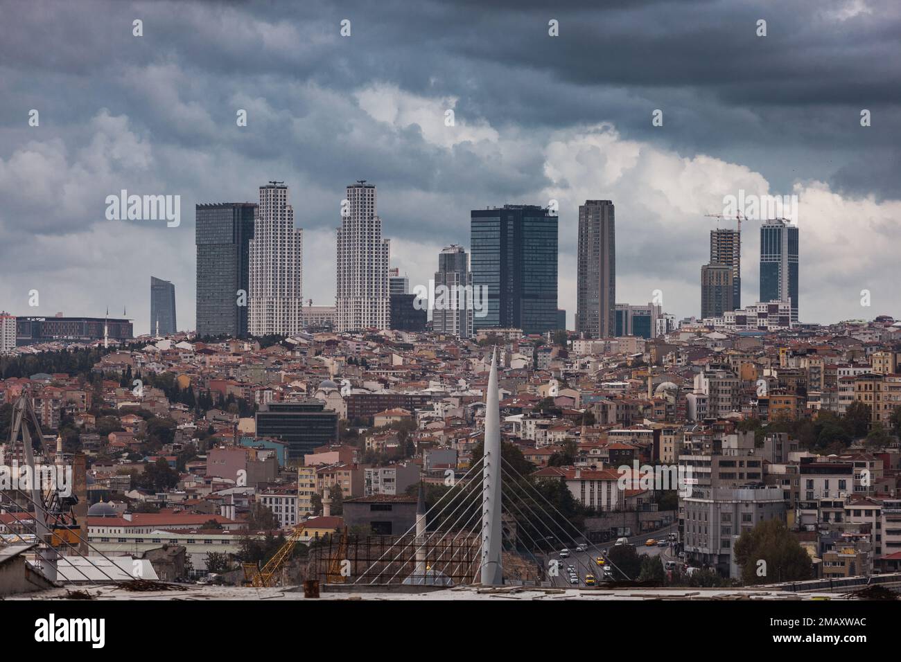 Paysage urbain d'Istanbul.Vieille ville avec des bâtiments colorés.Istanbul Banque D'Images