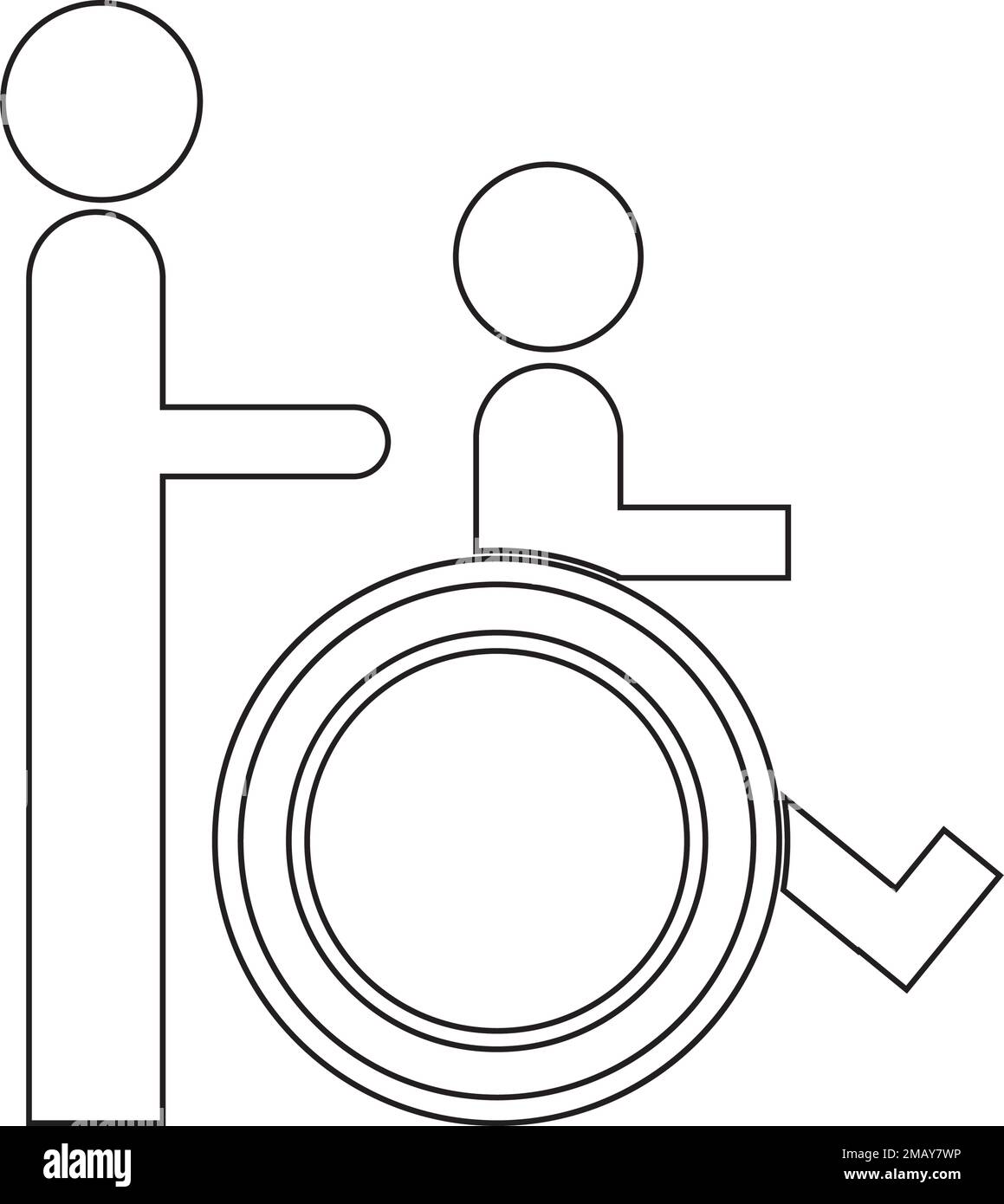 logo représentant une chaise de roue Illustration de Vecteur