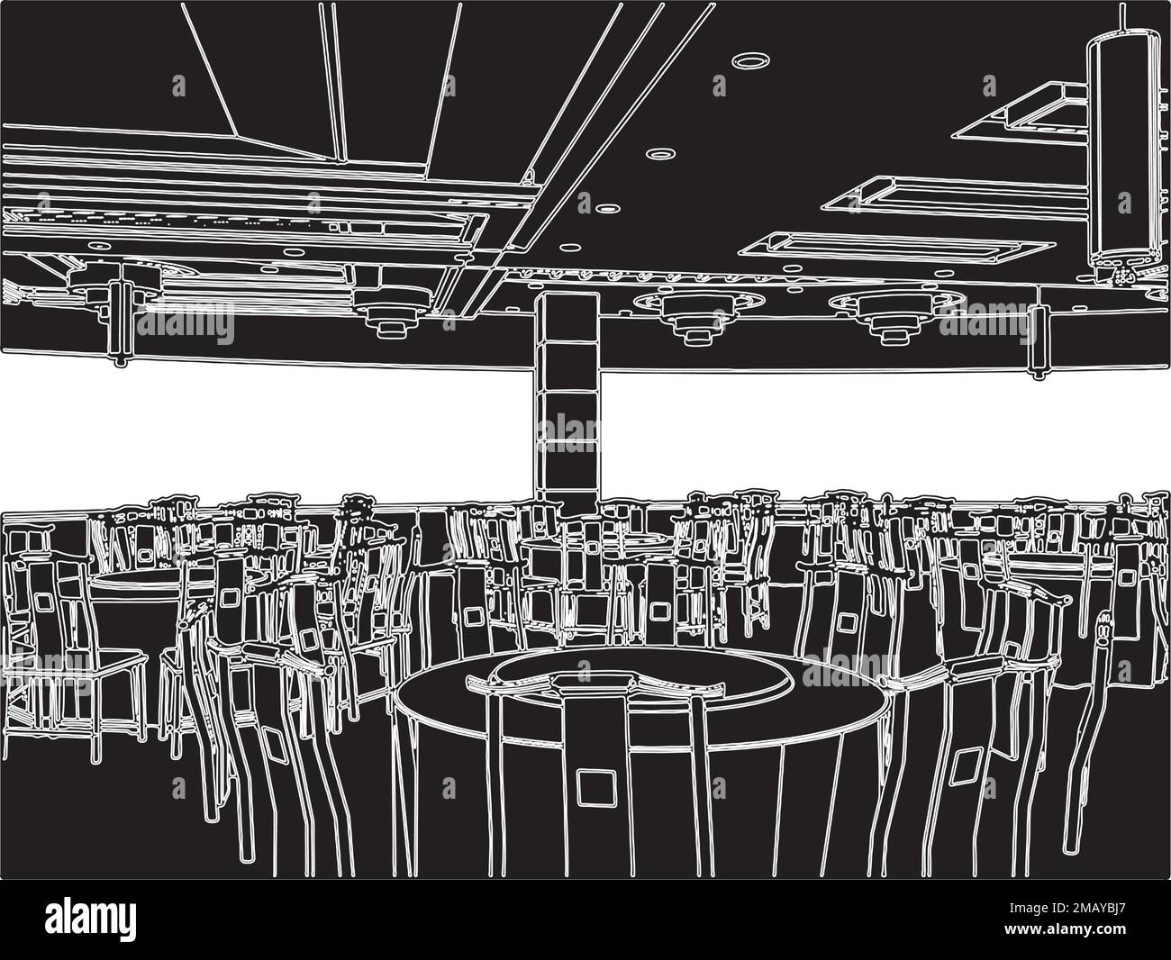 Restaurant moderne Vector Illustration de Vecteur