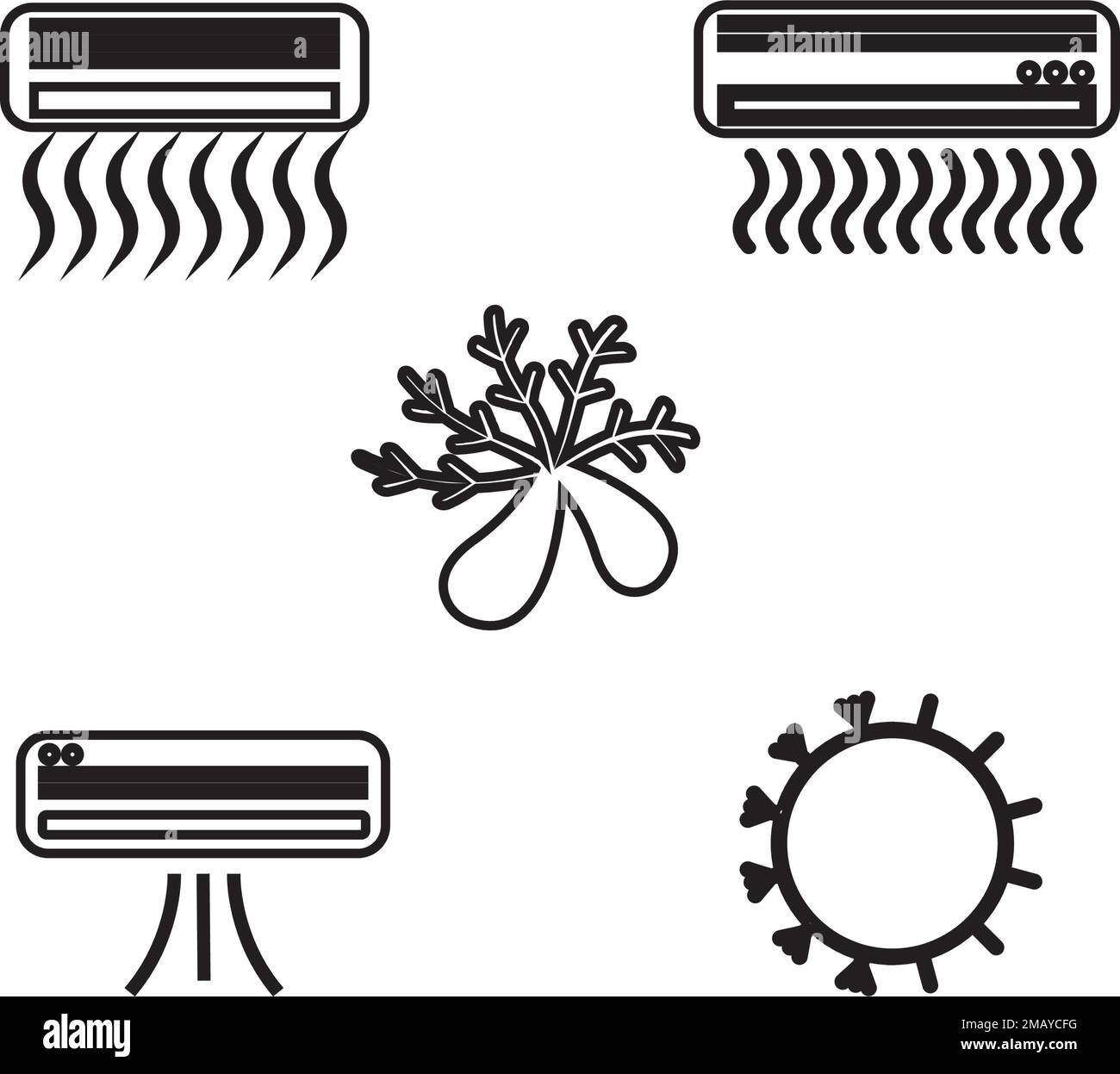 logo du climatiseur vektor Illustration de Vecteur