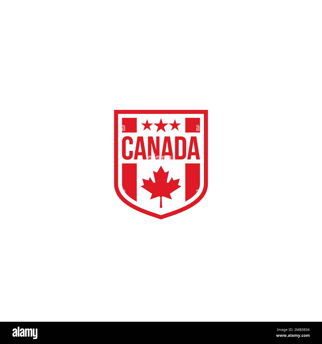 Logo ou icône Canada et Shield Illustration de Vecteur