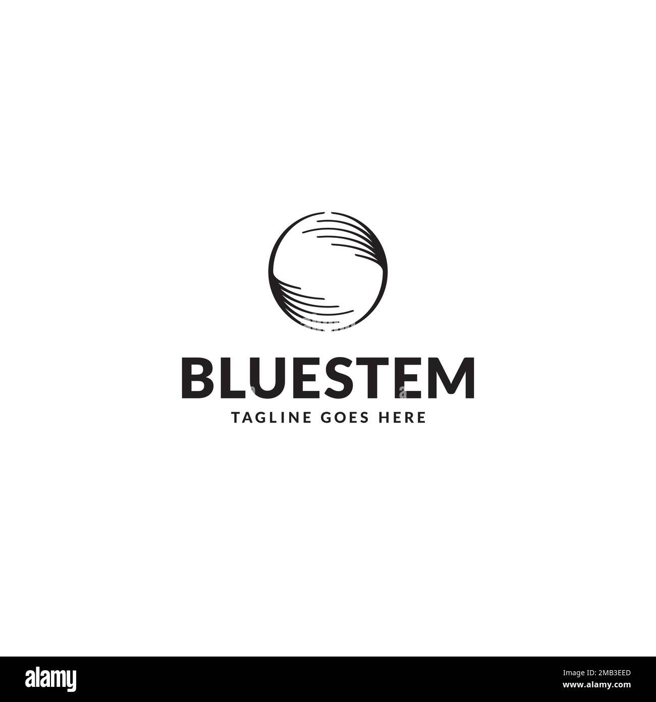 Logo ou icône en forme de bluestem Illustration de Vecteur