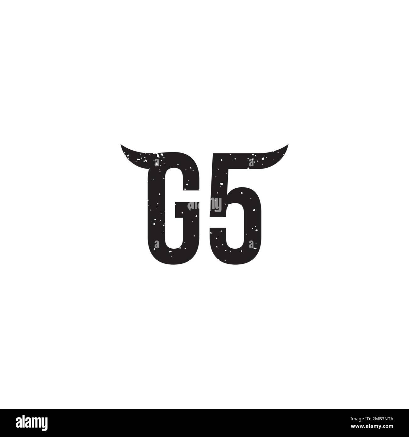 G5 et logo ou icône de cornes Illustration de Vecteur