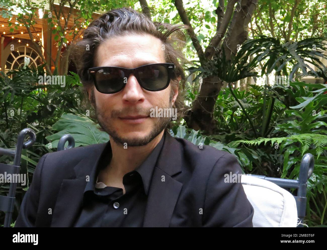Guitarist Daniel Kessler of the U.S. band Interpol poses for a photo during an interview in Mexico City, May 27, 2022. Interpol will release its album, The Other Side Of Make Believe, on July 15. (AP Photo/Berenice Bautista) Banque D'Images
