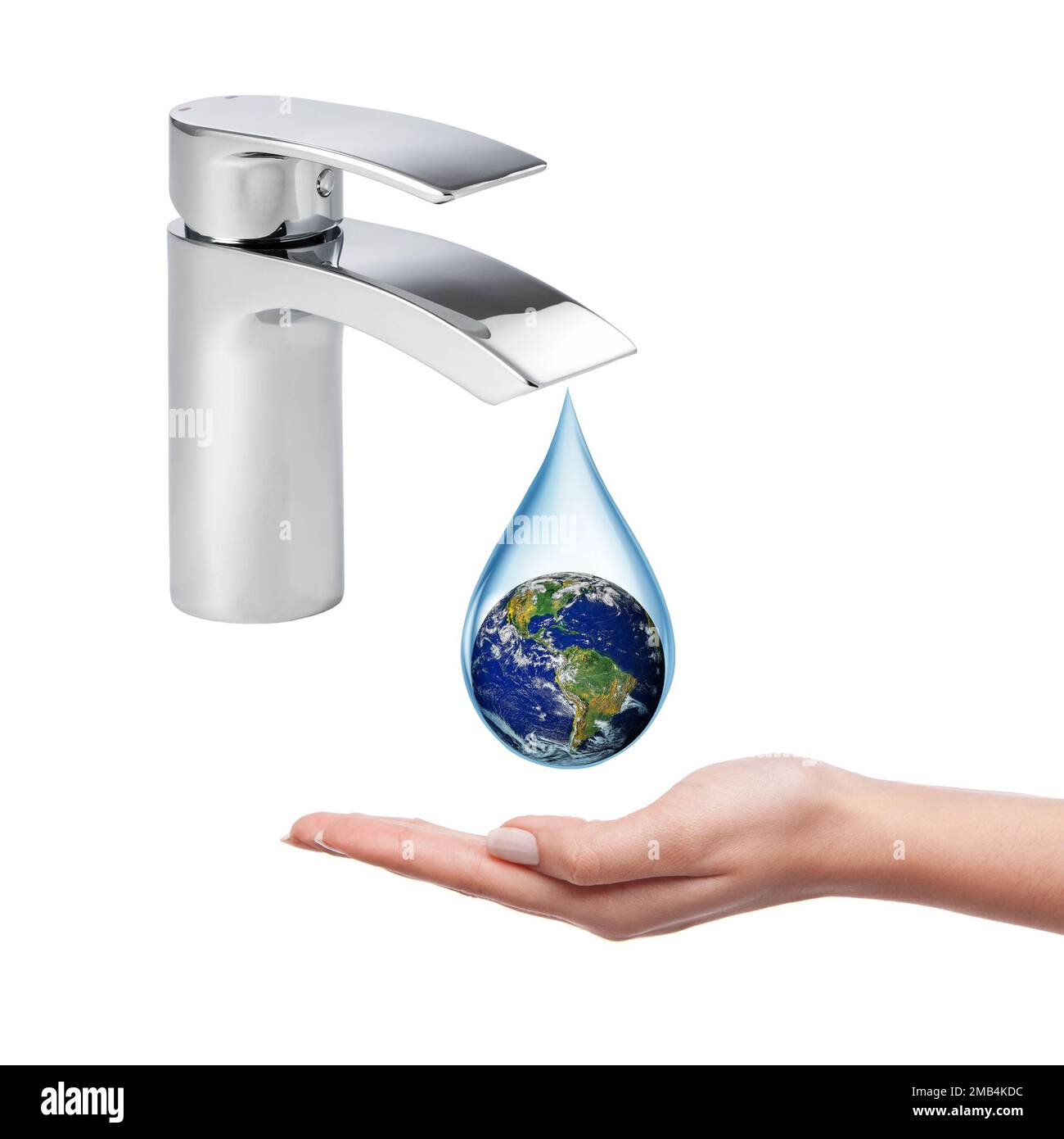 Concept de pénurie d'eau dans le monde. Éléments de cette image fournis par la NASA Banque D'Images