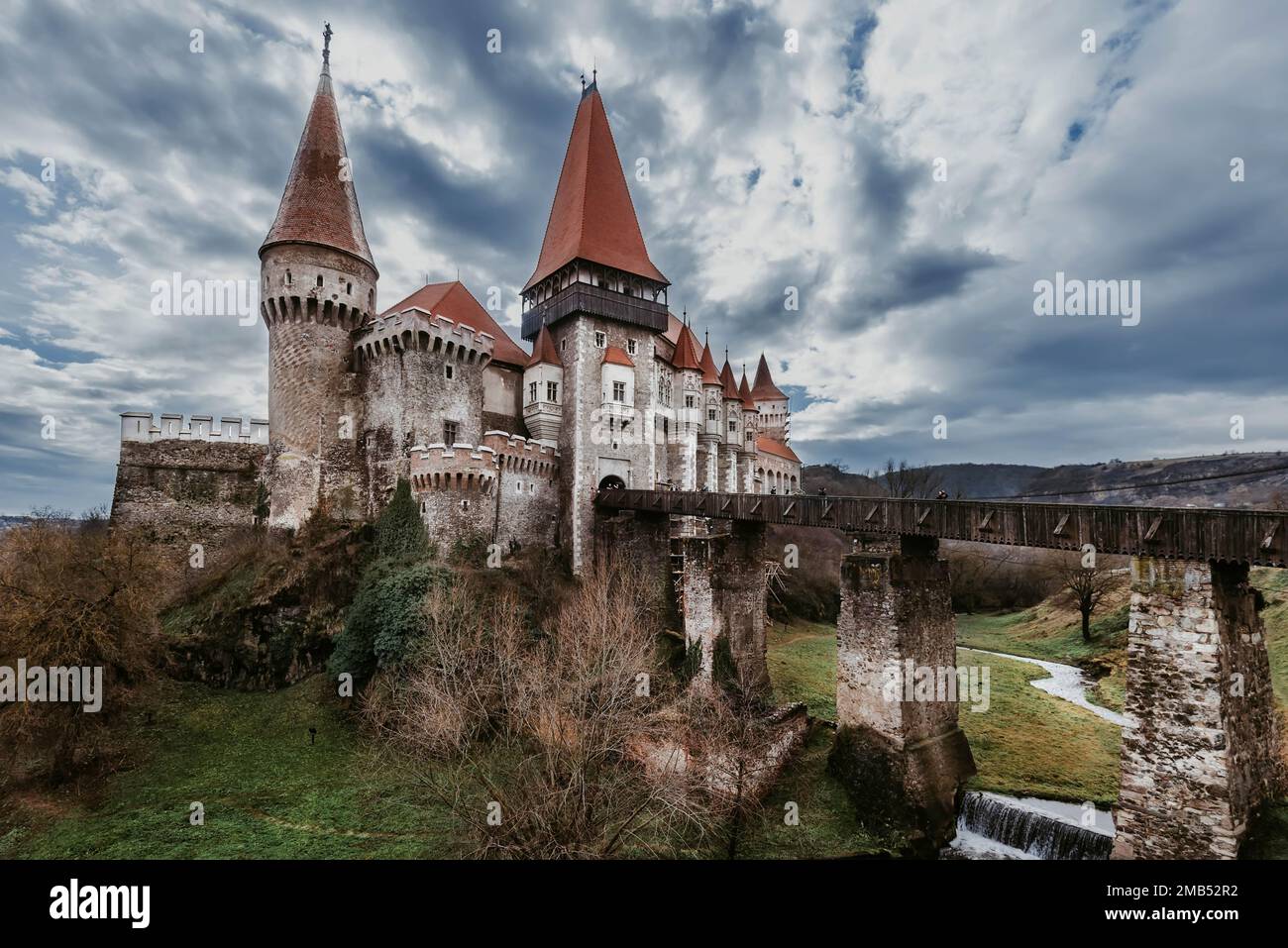 Château gothique de Corvin à Hunedoara Transylvanie Banque D'Images