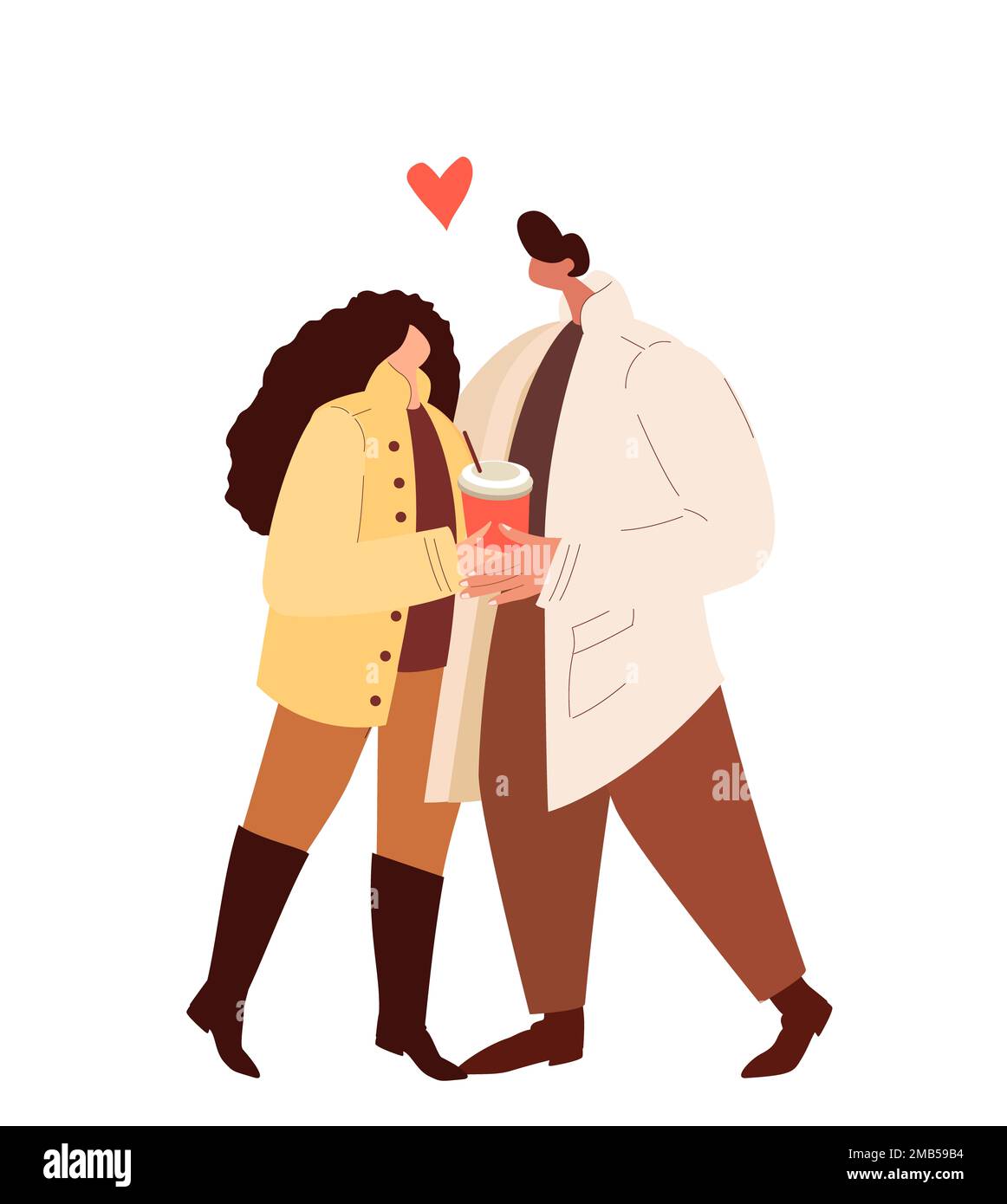 Couple aimant Homme, femme tenant les mains embrassant, embrassant, marcher, boire café.Happy Lover relation, dating, Happy Lifestyle.Romantic sentiment de connexion Banque D'Images